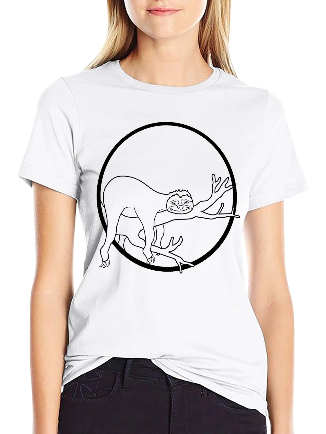 Sloth Graphic Tee - Relaxed Style