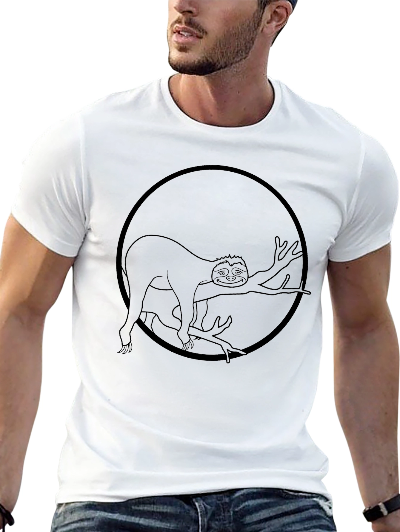 Sloth Graphic Tee - Relaxed Style