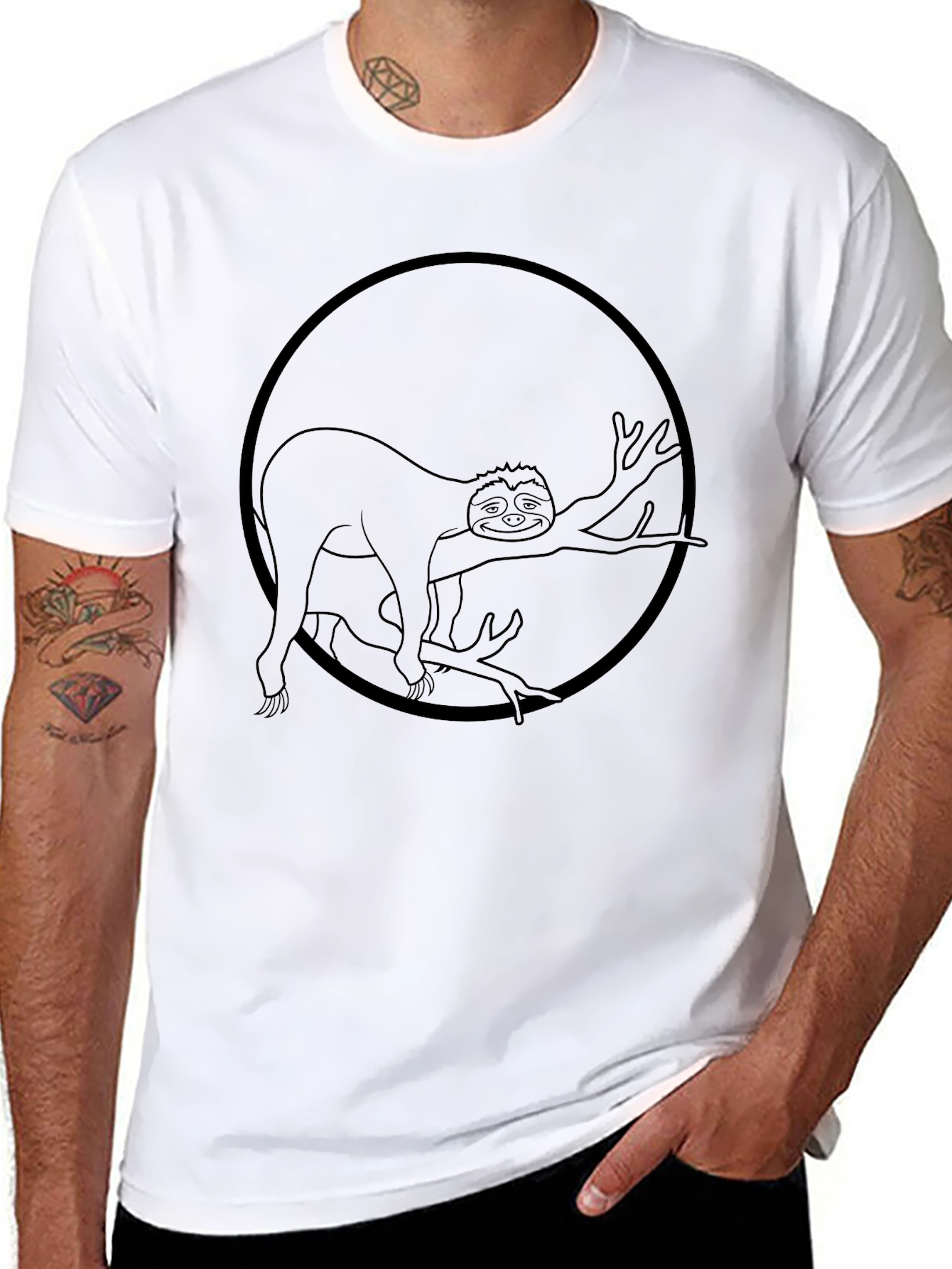 Sloth Graphic Tee - Relaxed Style