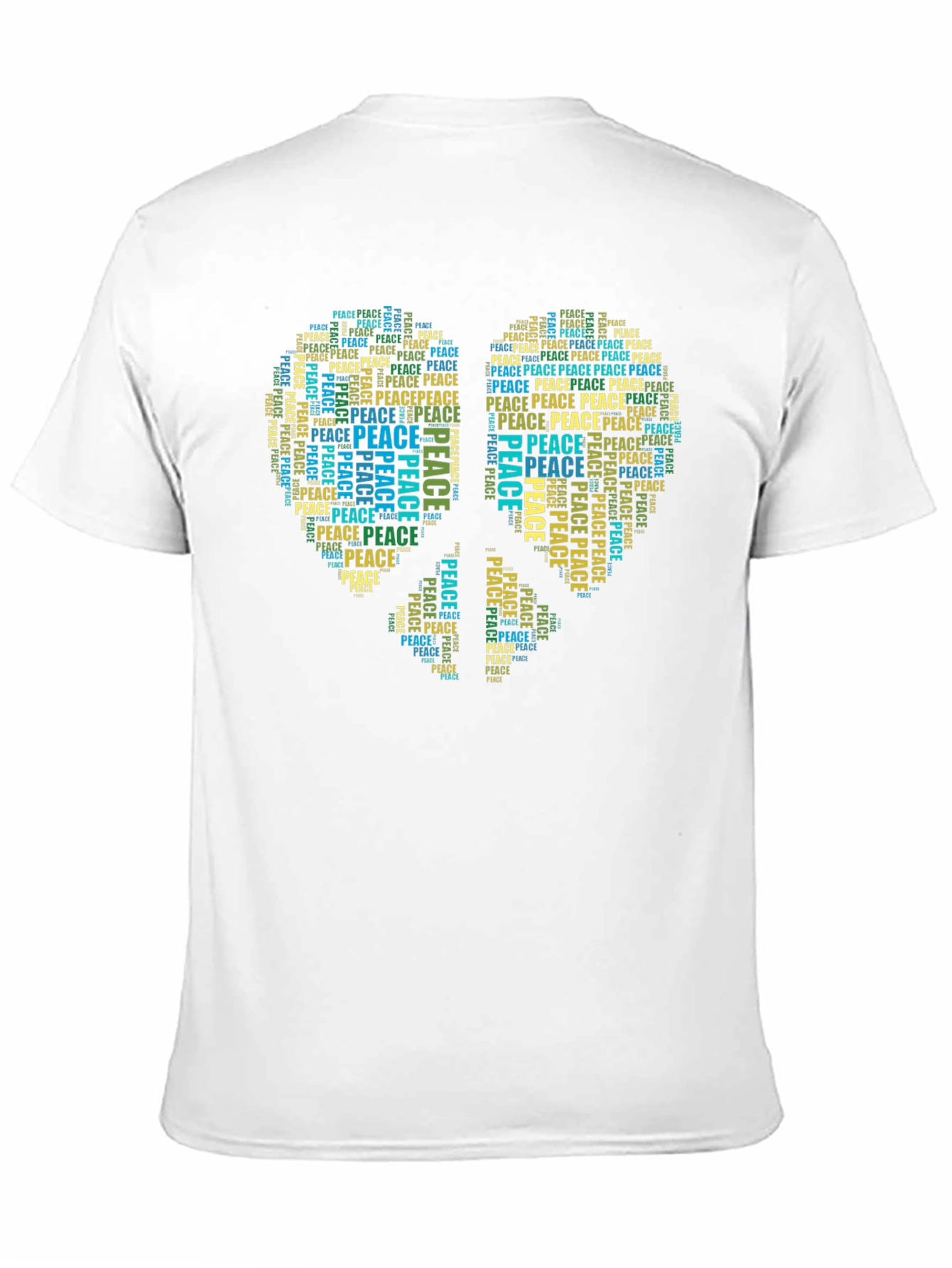 Peace Sign Word Art T-Shirt - Black