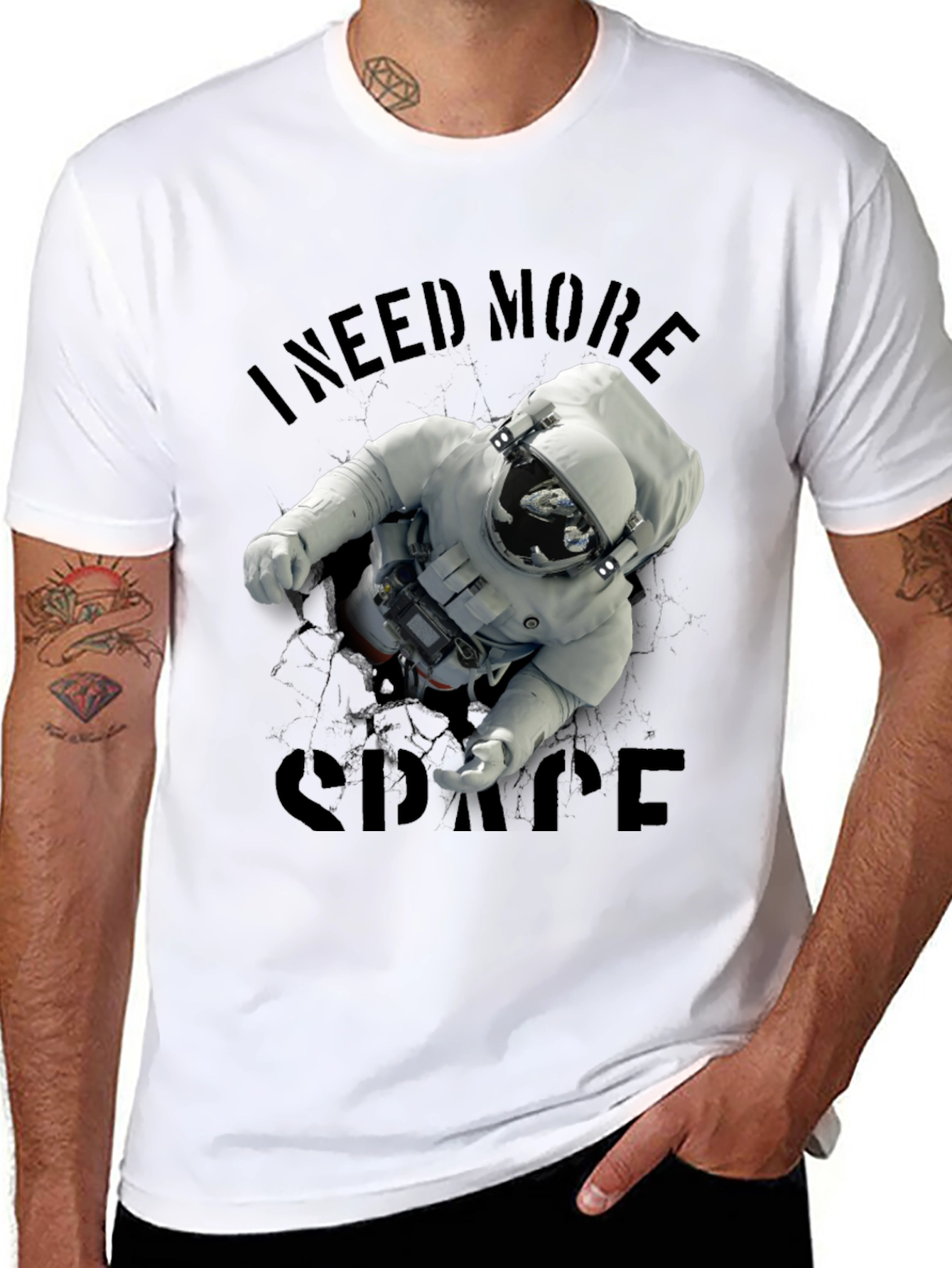 I Need More Space T-Shirt Astronaut Graphic Tee
