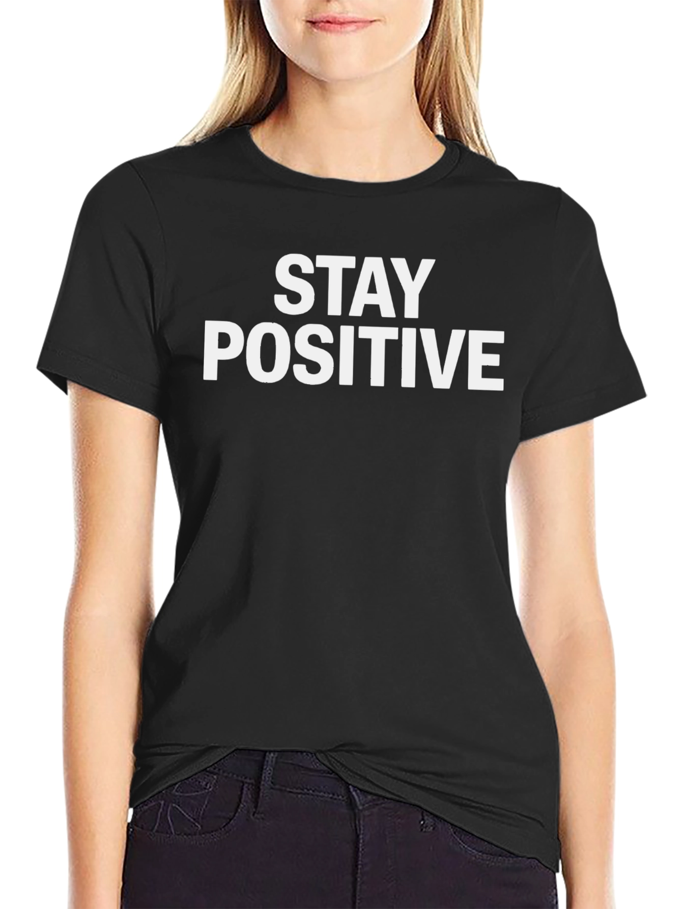 Stay Positive Graphic T-Shirt - Mens Casual Tee