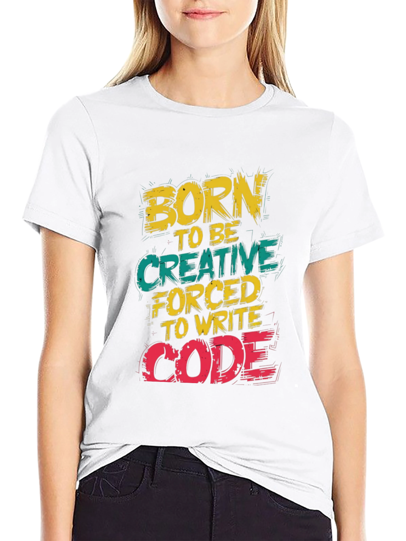 Born to be Creative Black Graphic Tee