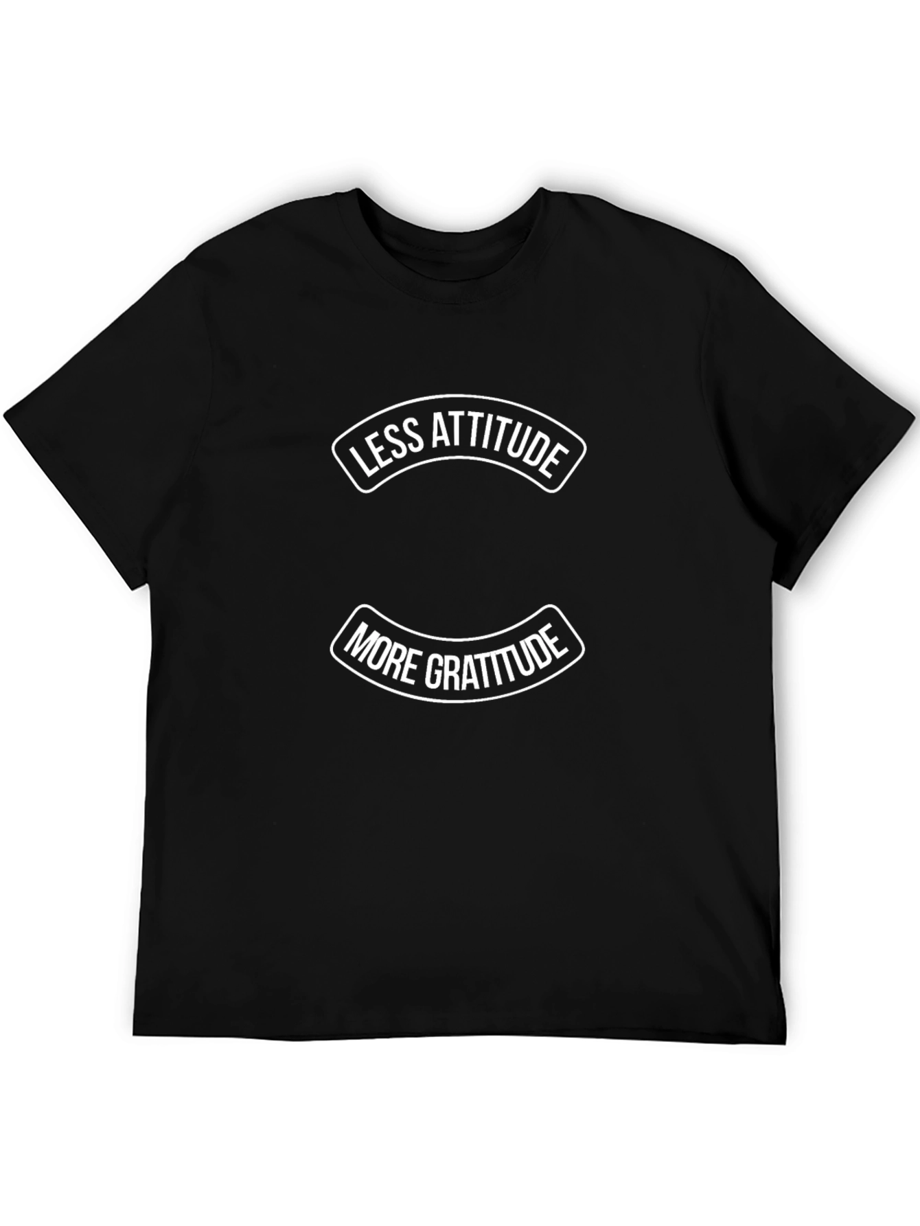 Less Attitude More Gratitude Graphic Tee - Black