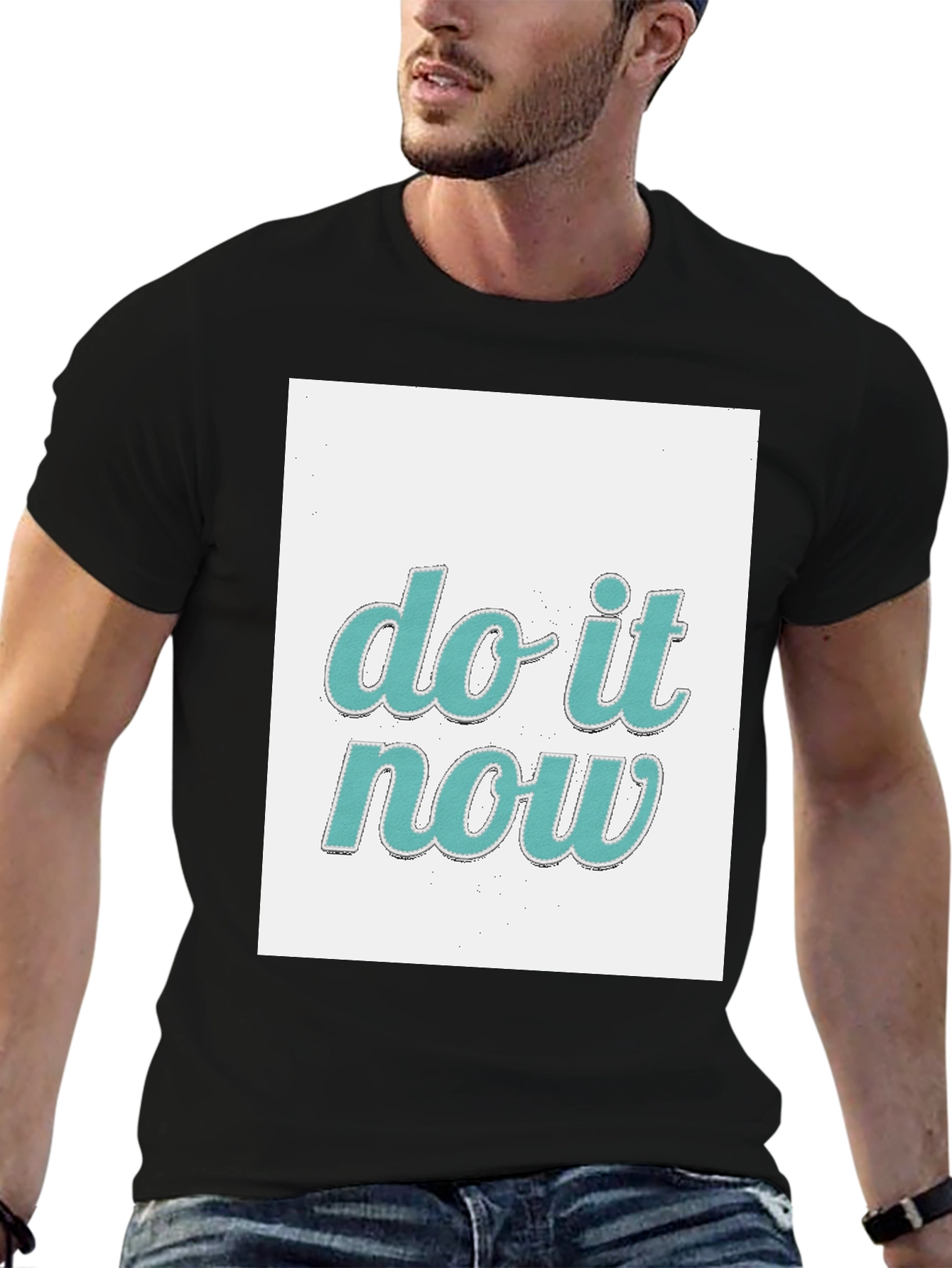Do It Now Graphic Tee - Trendy Black T-Shirt