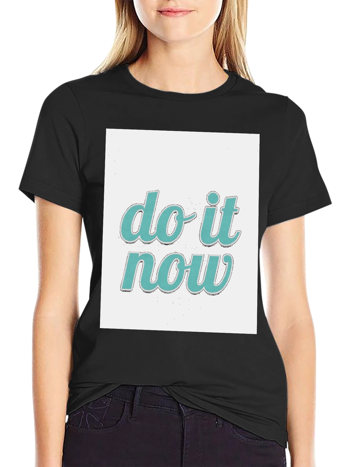 Do It Now Graphic Tee - Trendy Black T-Shirt