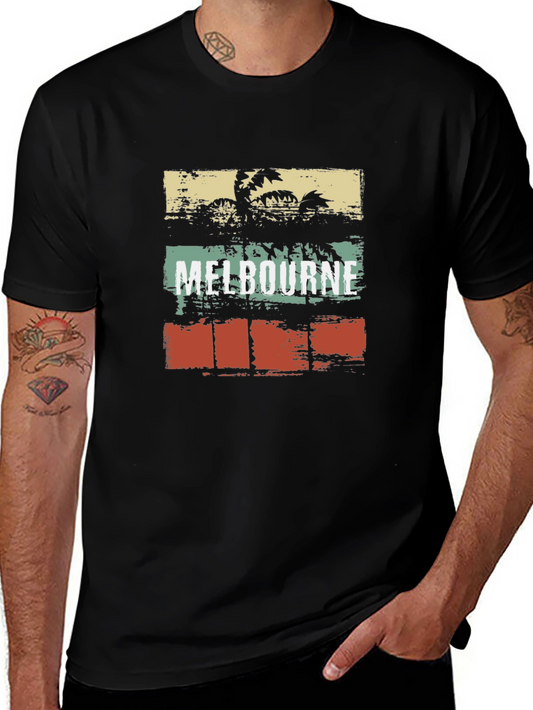 Melbourne Vintage Palm Tree Graphic T-Shirt