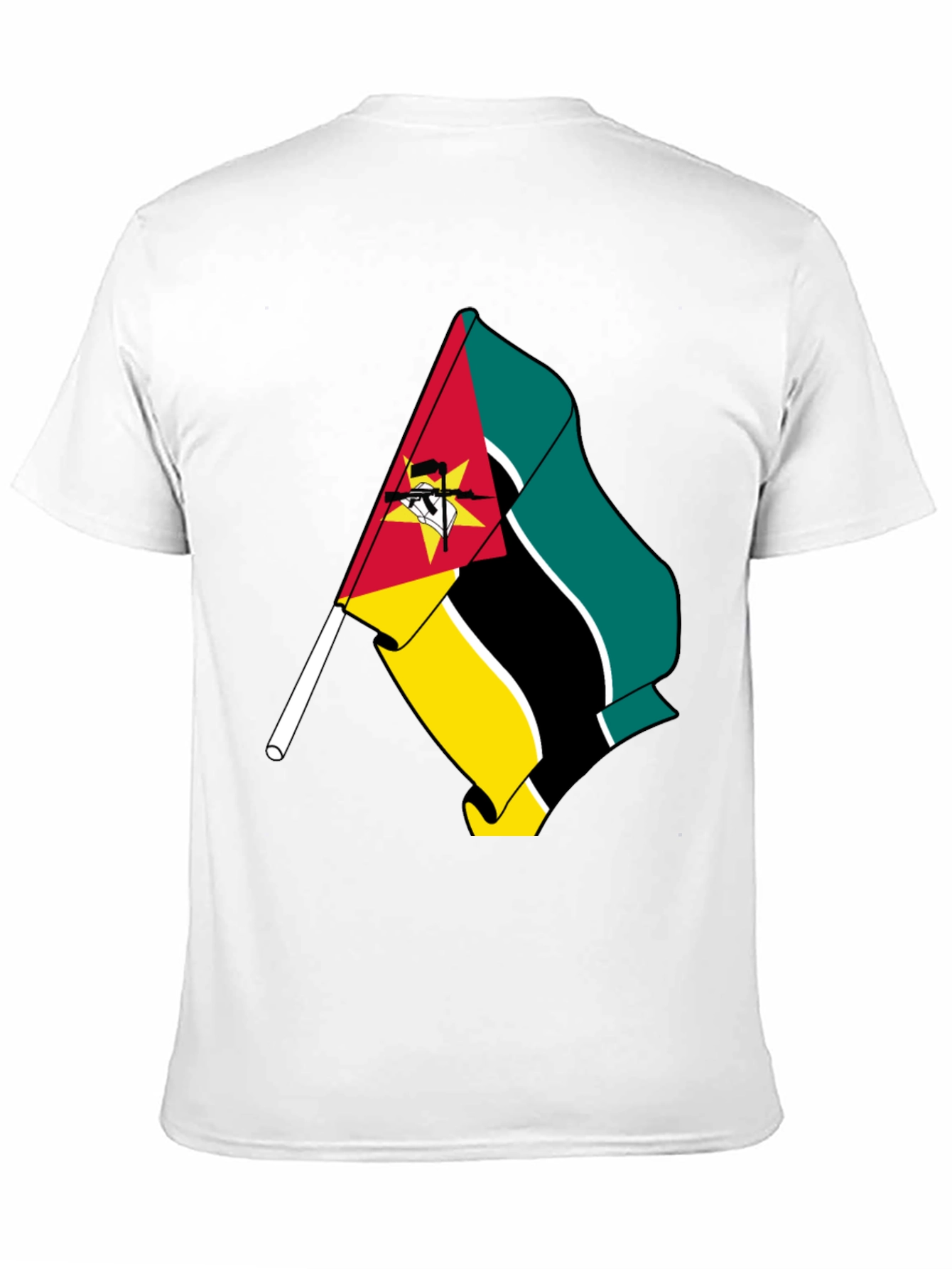 Mozambique Flag Graphic Tee - Black T-Shirt