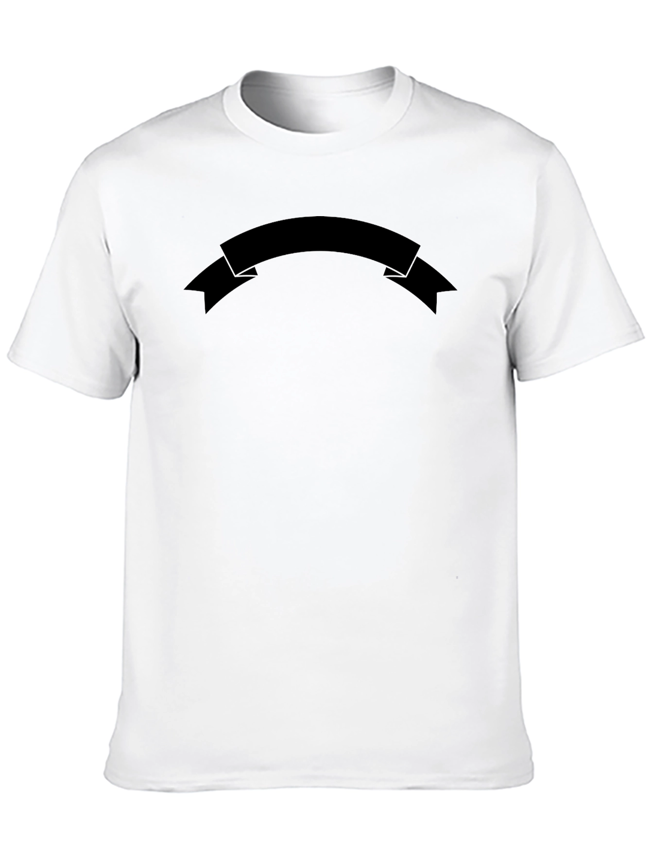 Mens Black Graphic Tee - Customizable Banner Design