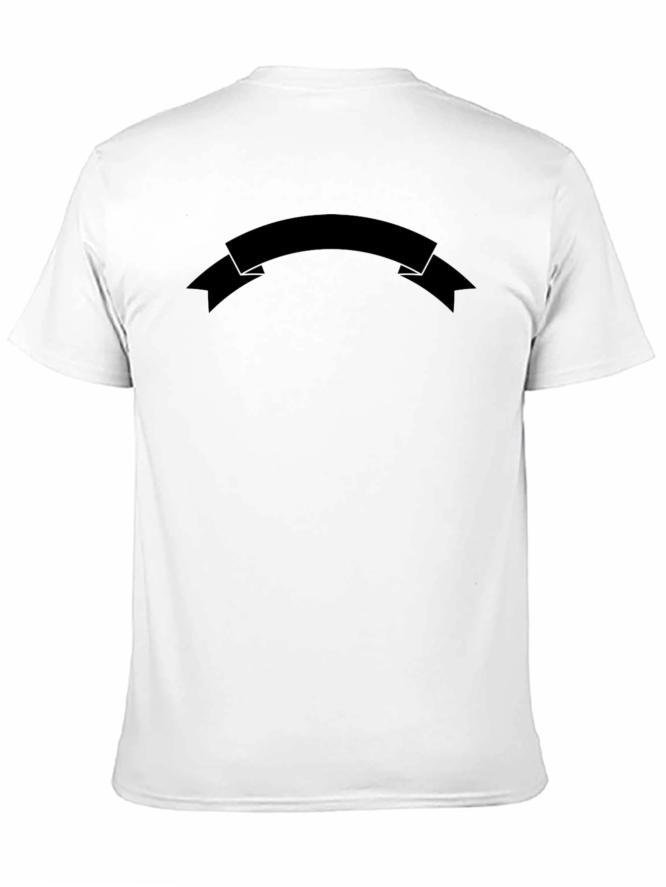 Mens Black Graphic Tee - Customizable Banner Design