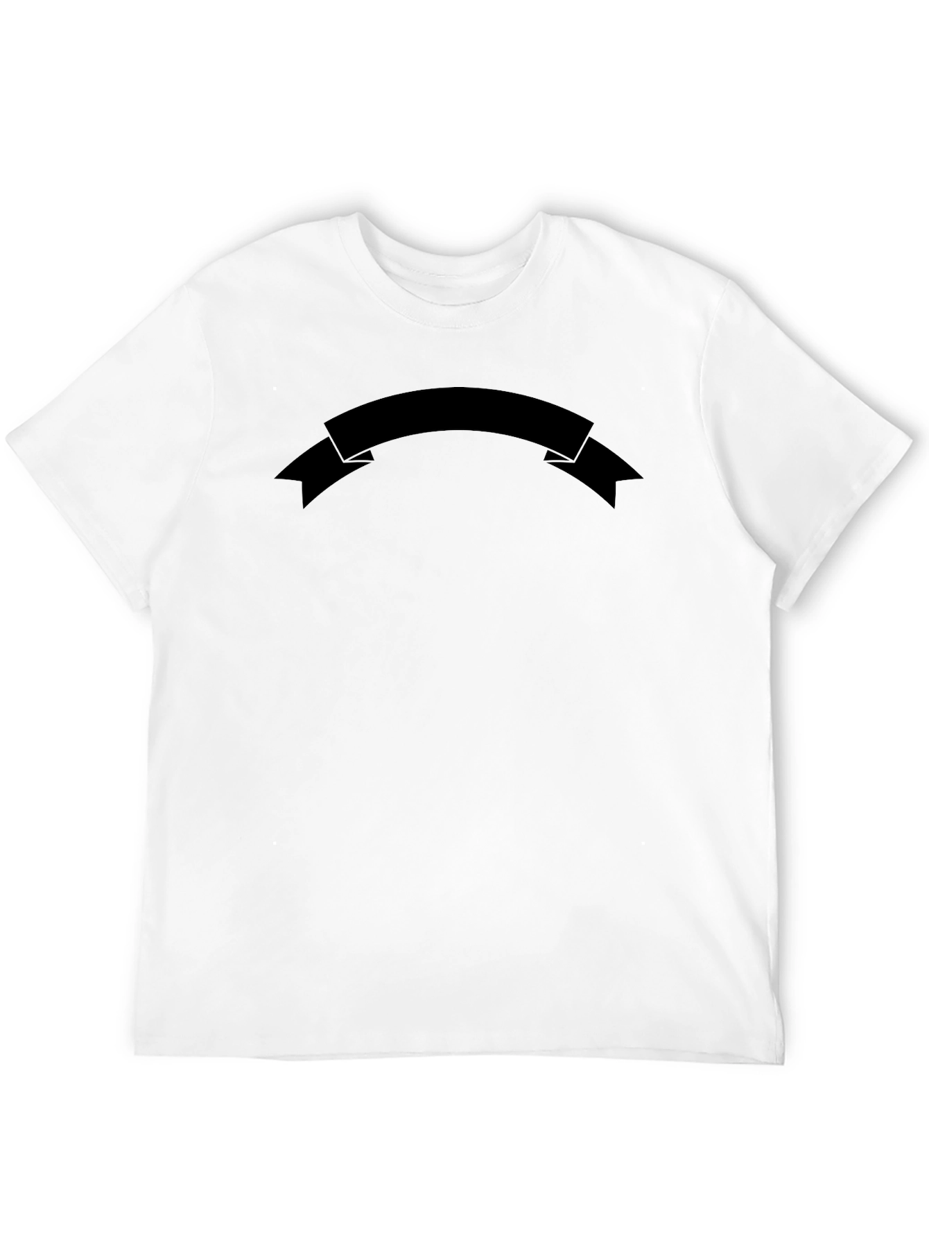 Mens Black Graphic Tee - Customizable Banner Design
