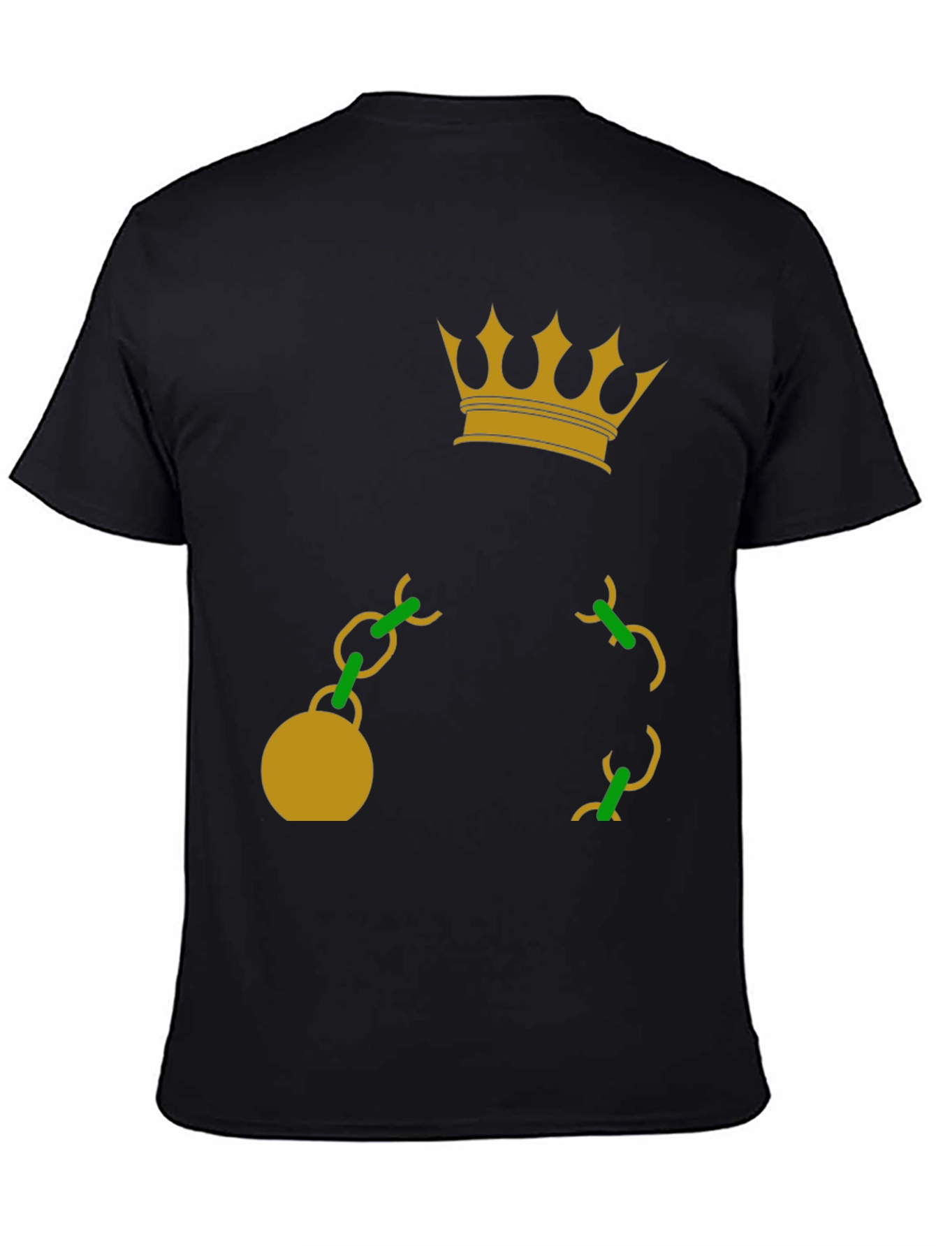 Crown & Chain Graphic T-Shirt - Casual Style