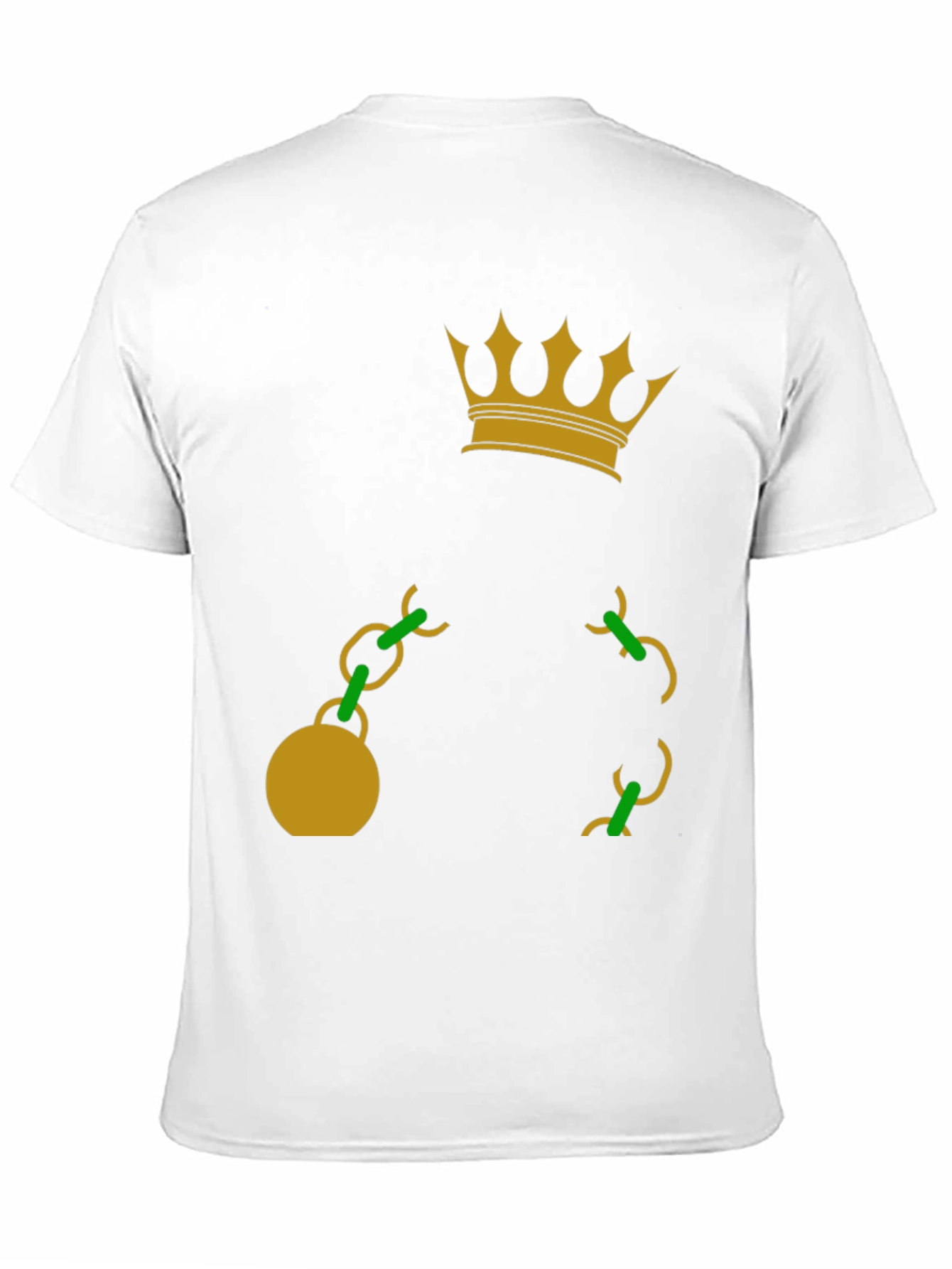 Crown & Chain Graphic T-Shirt - Casual Style