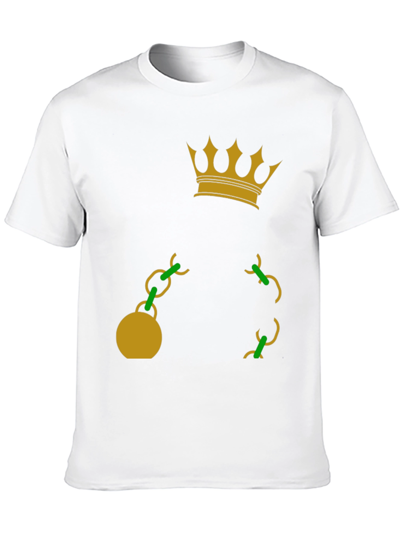 Crown & Chain Graphic T-Shirt - Casual Style