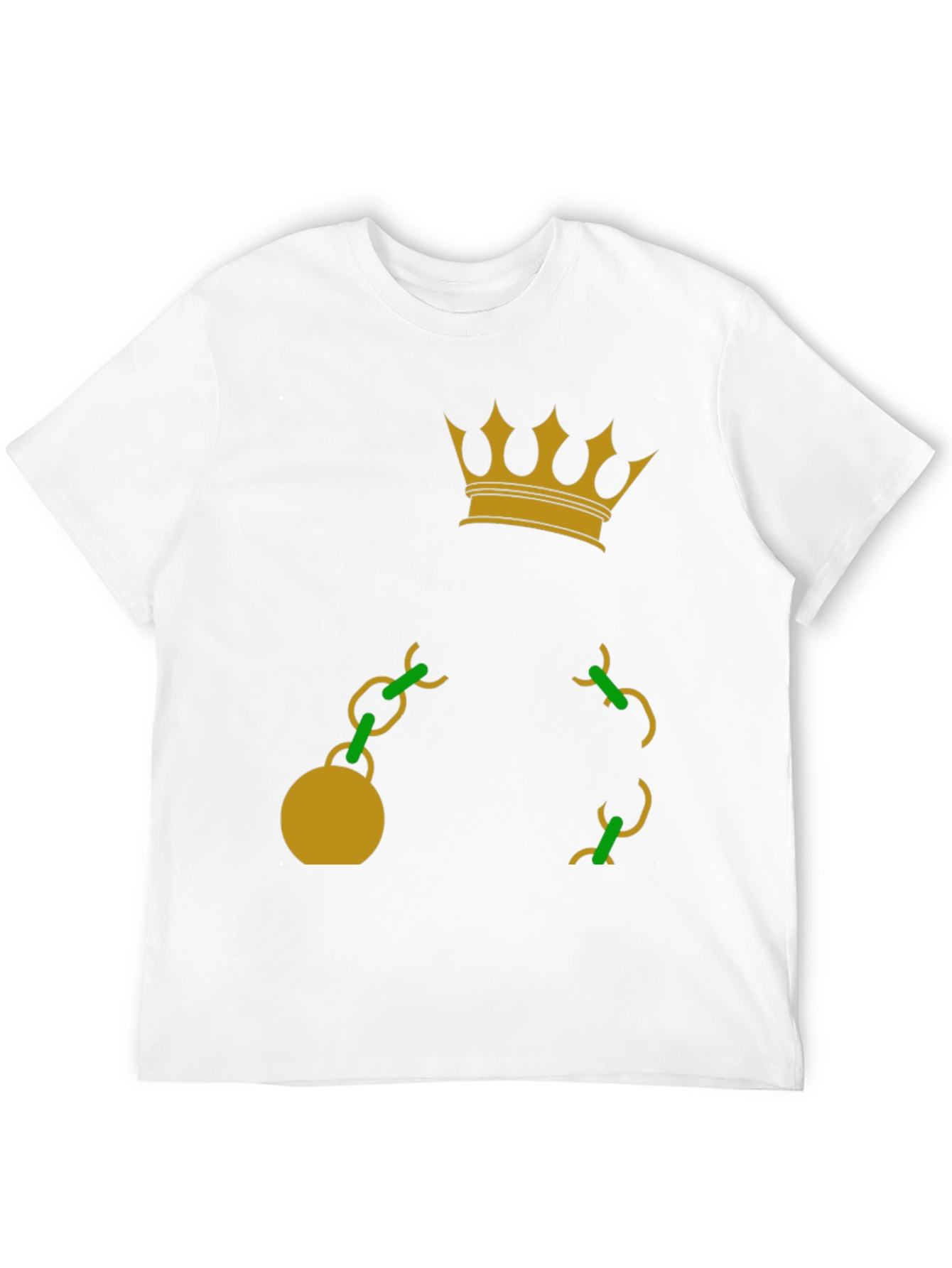 Crown & Chain Graphic T-Shirt - Casual Style