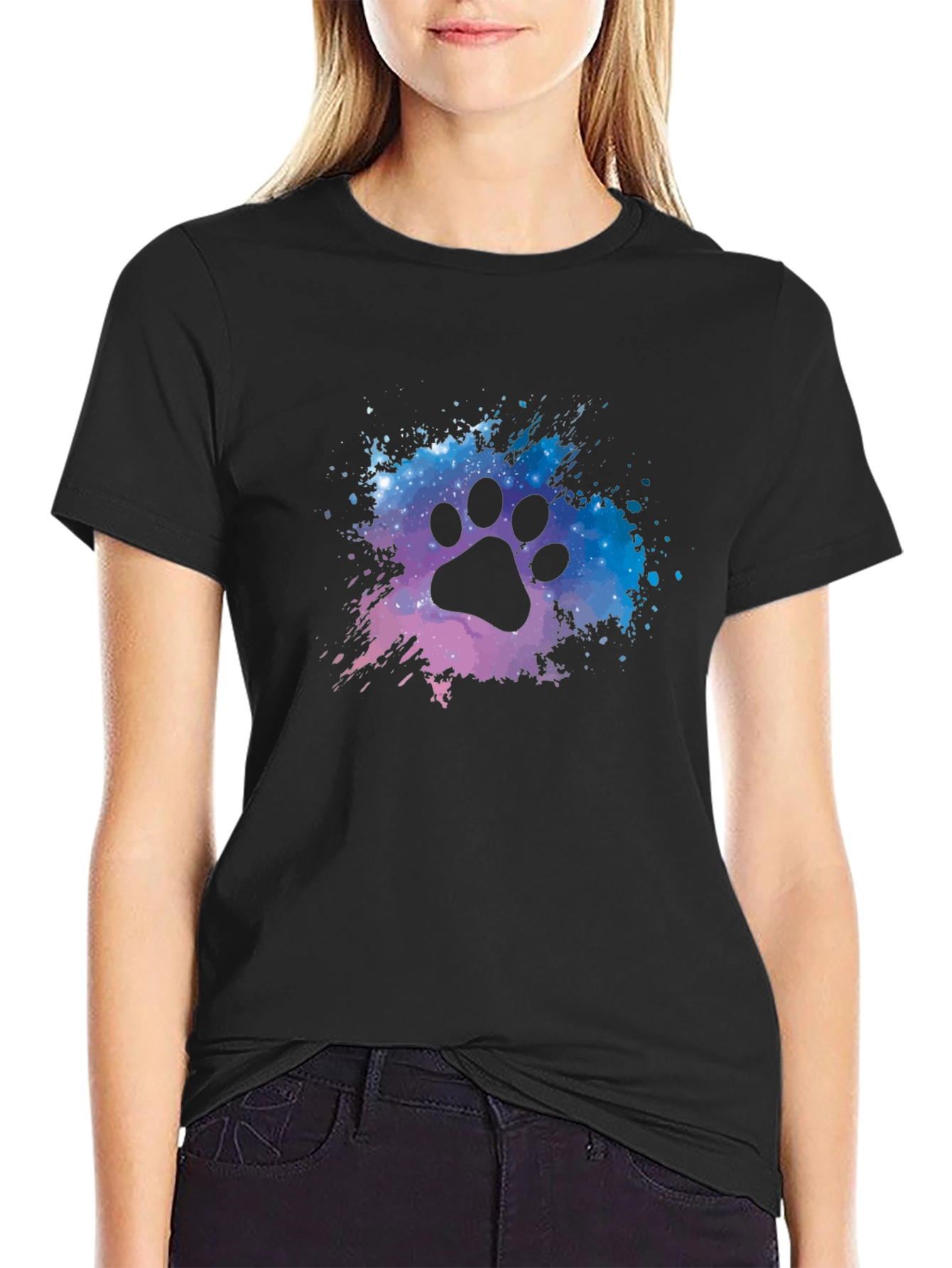 Cosmic Paw Print T-Shirt
