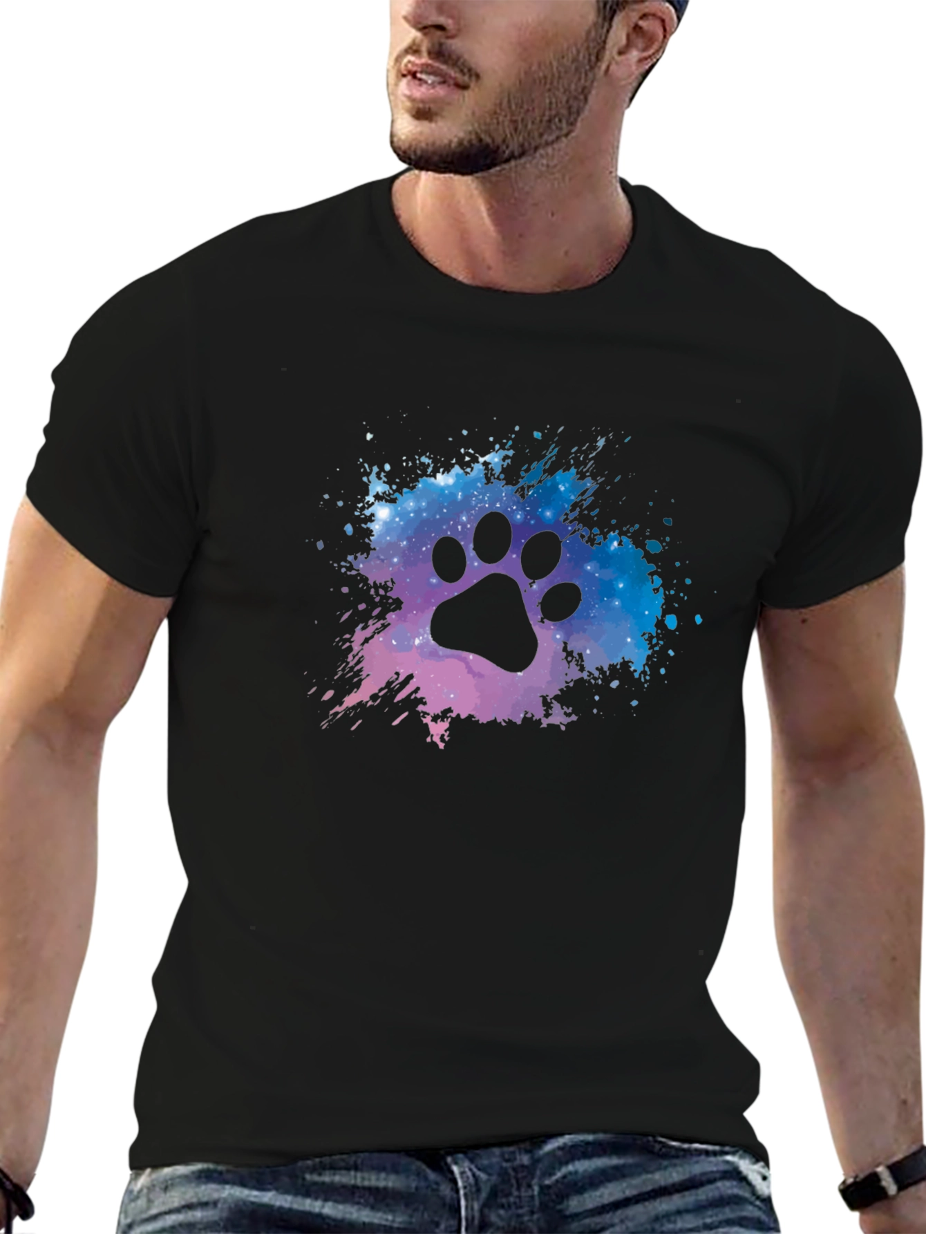 Cosmic Paw Print T-Shirt