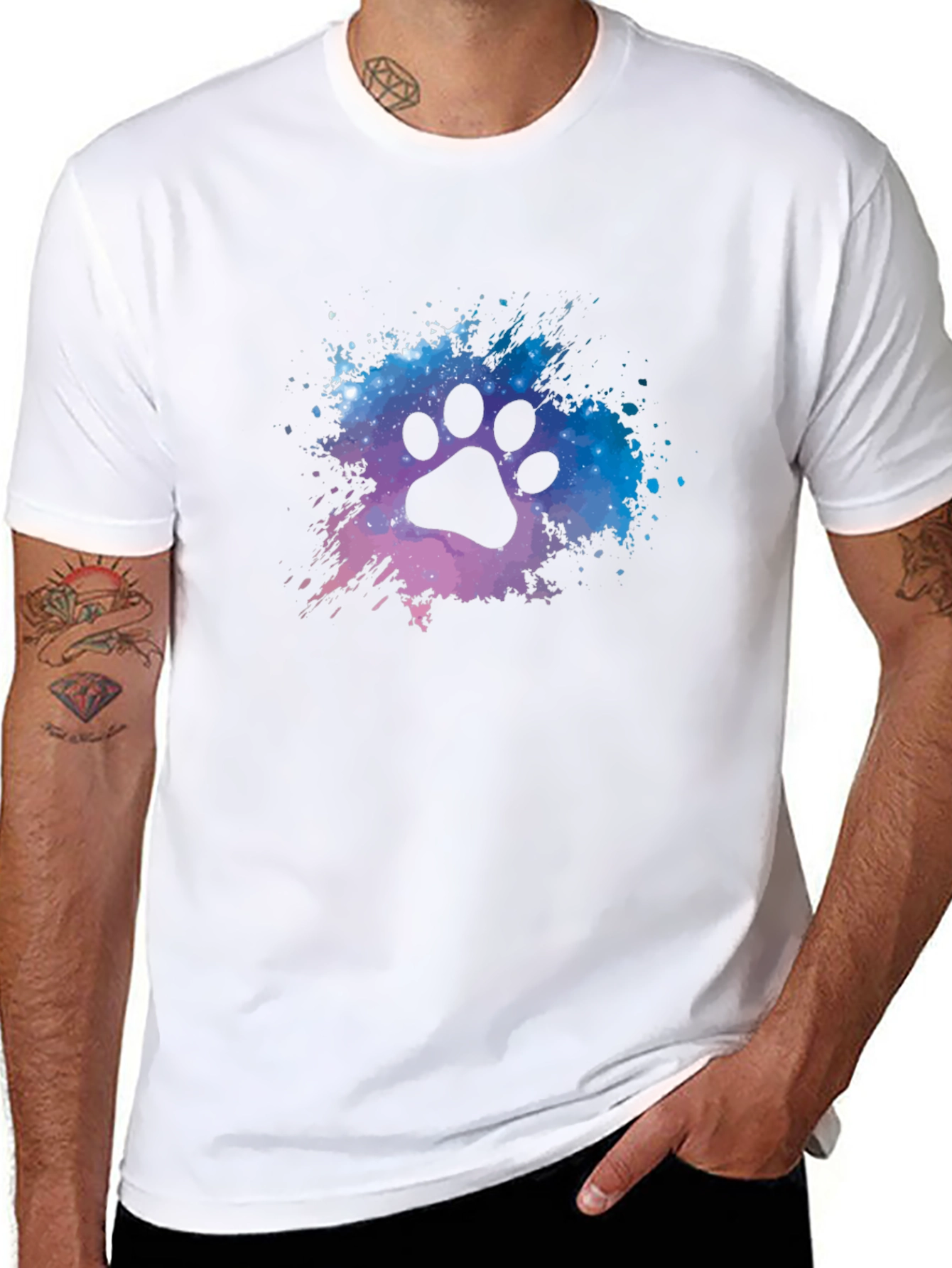 Cosmic Paw Print T-Shirt