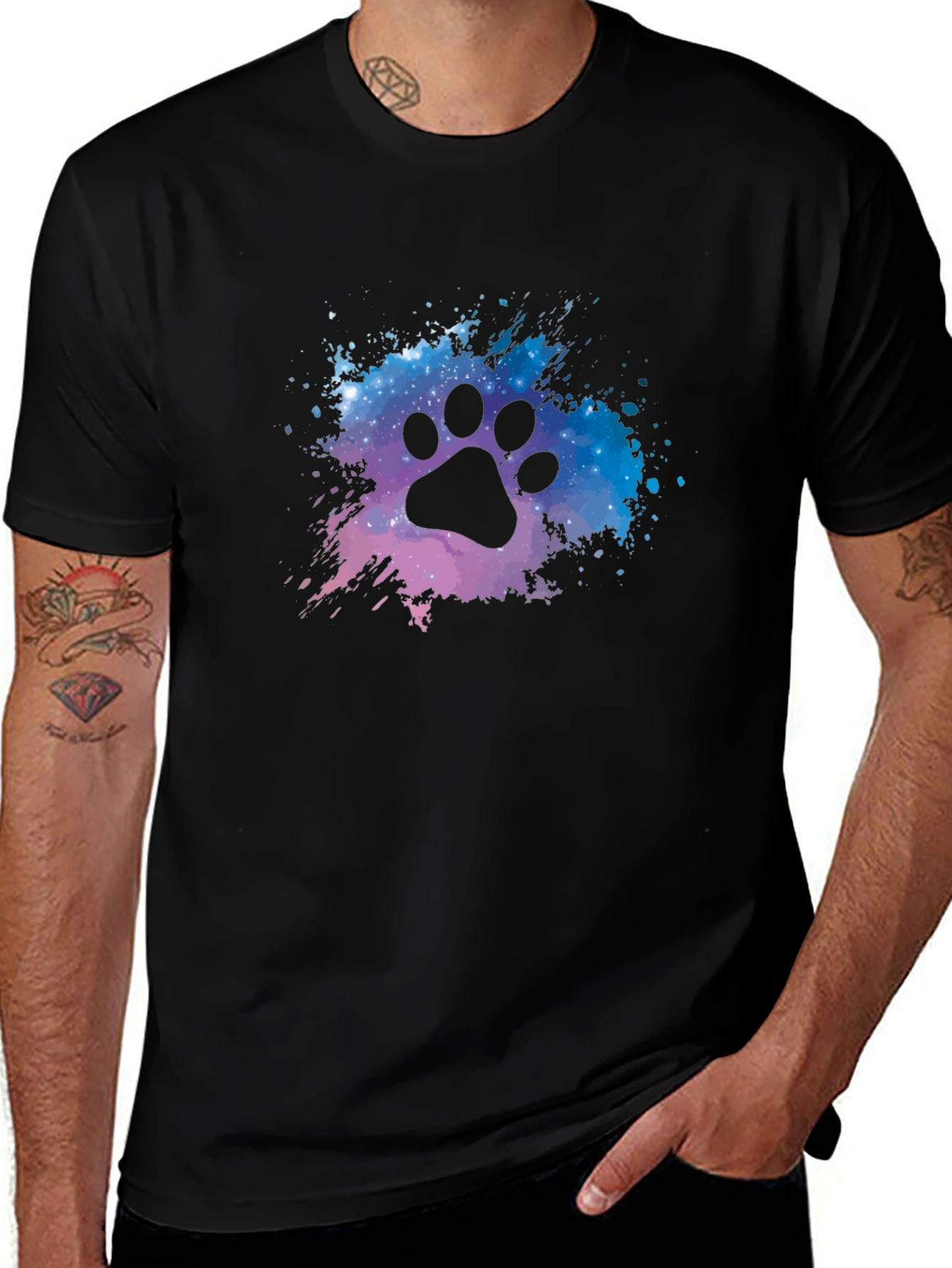 Cosmic Paw Print T-Shirt