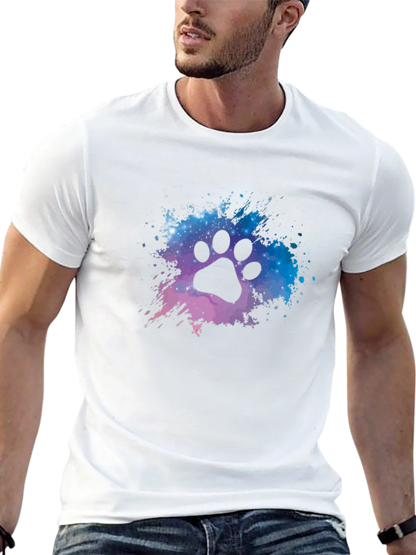 Cosmic Paw Print T-Shirt