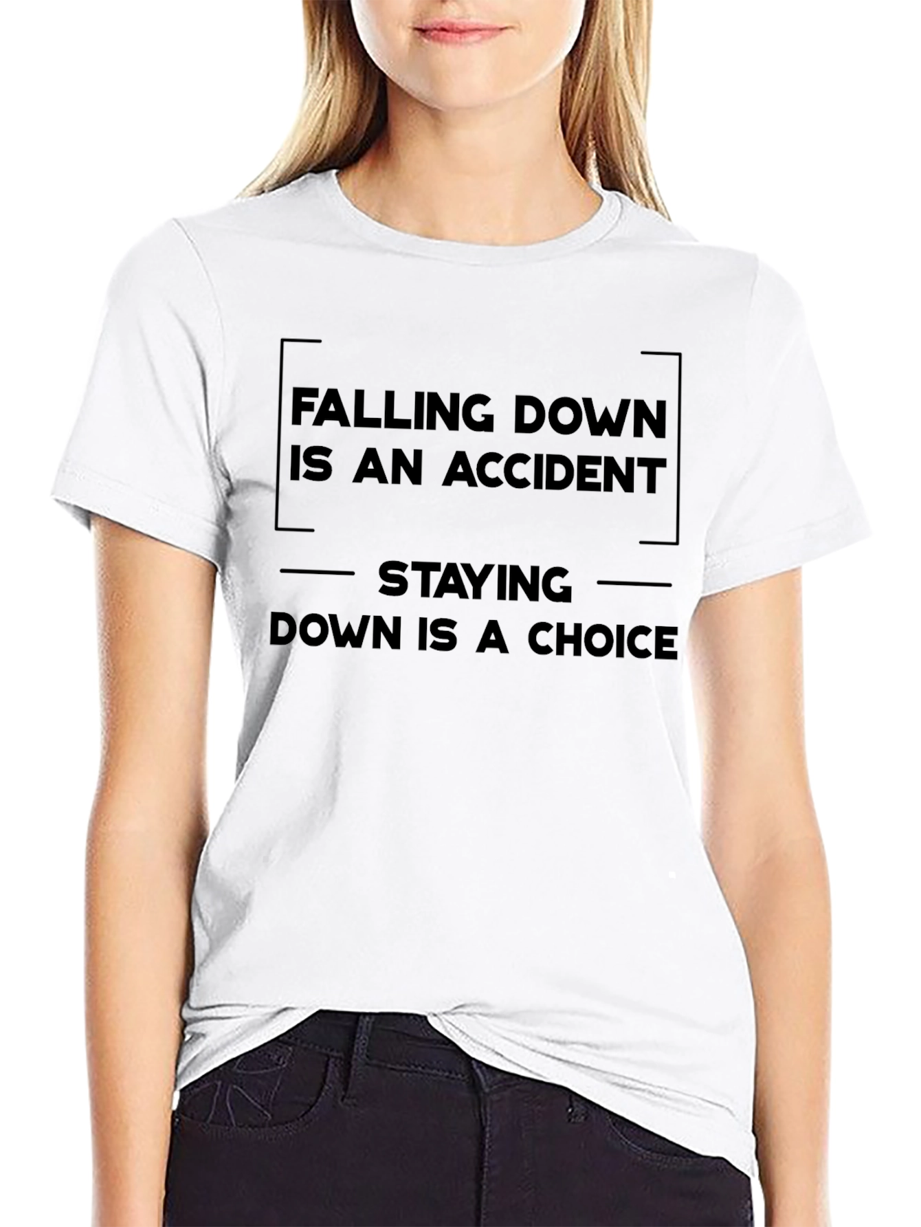Motivational T-Shirt: Falling Down Is An Accident