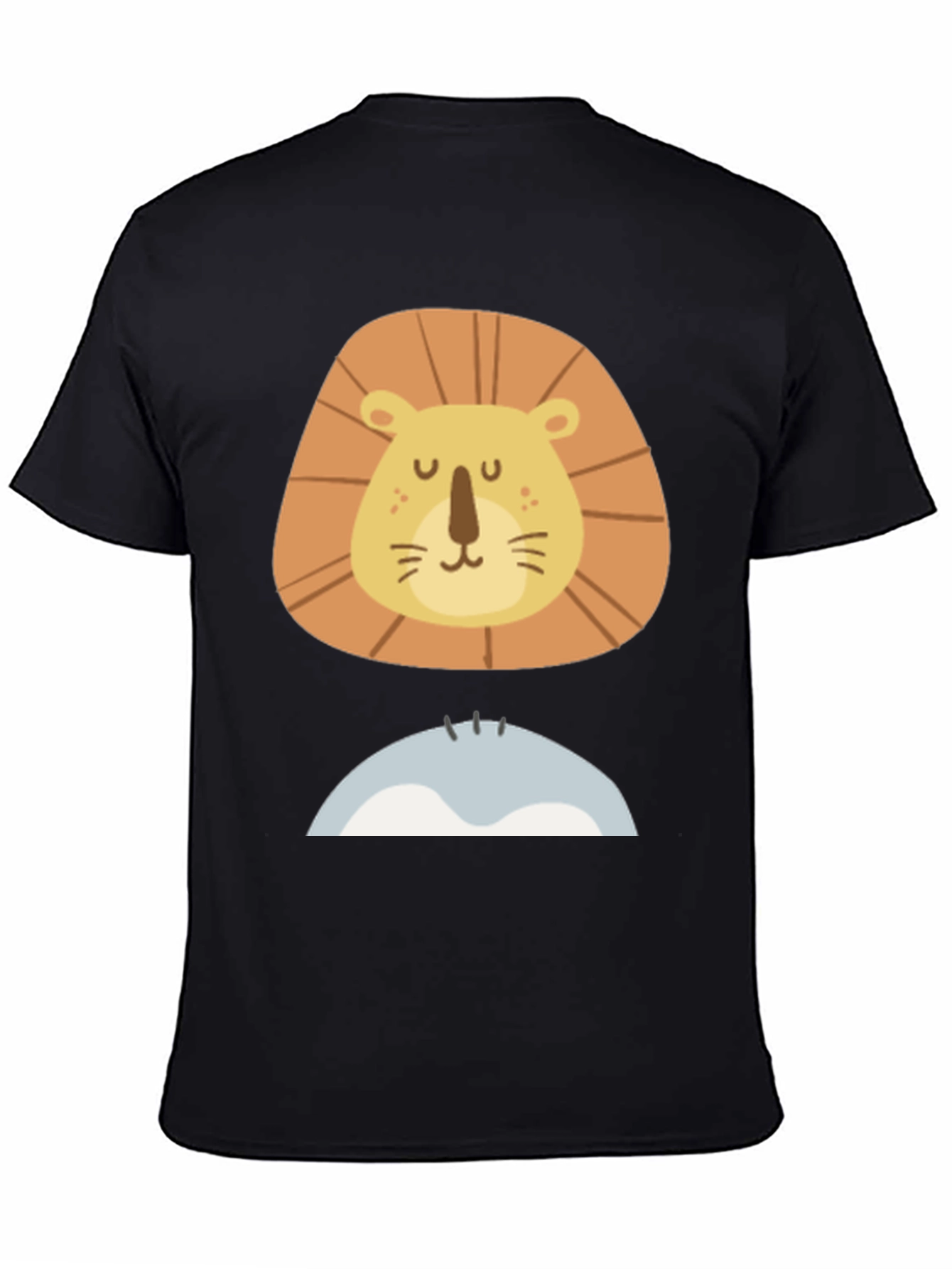 Lion Face Graphic Tee - Mens Black T-Shirt
