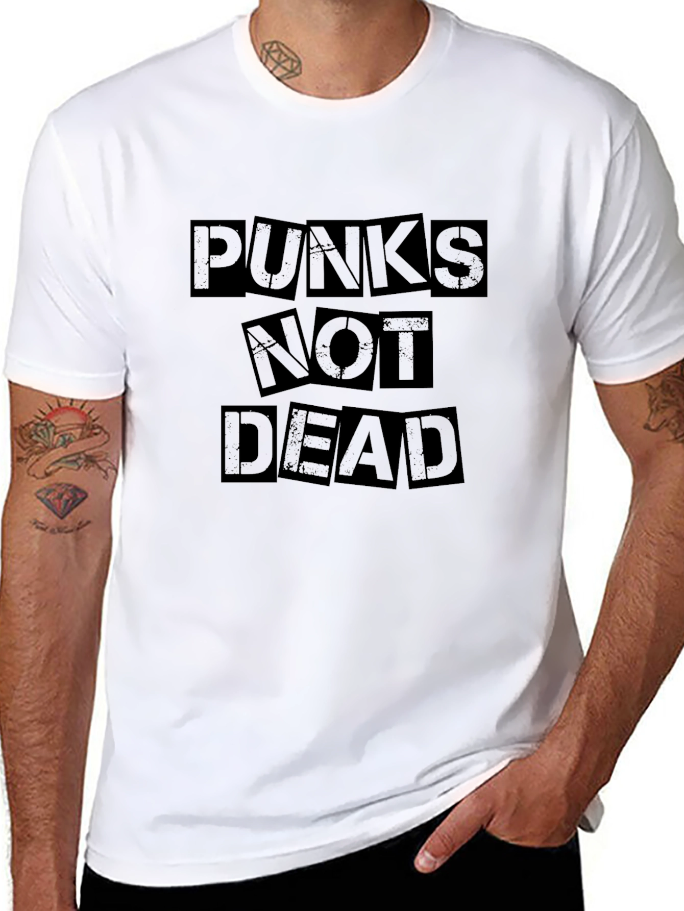 Punks Not Dead Black Graphic Tee