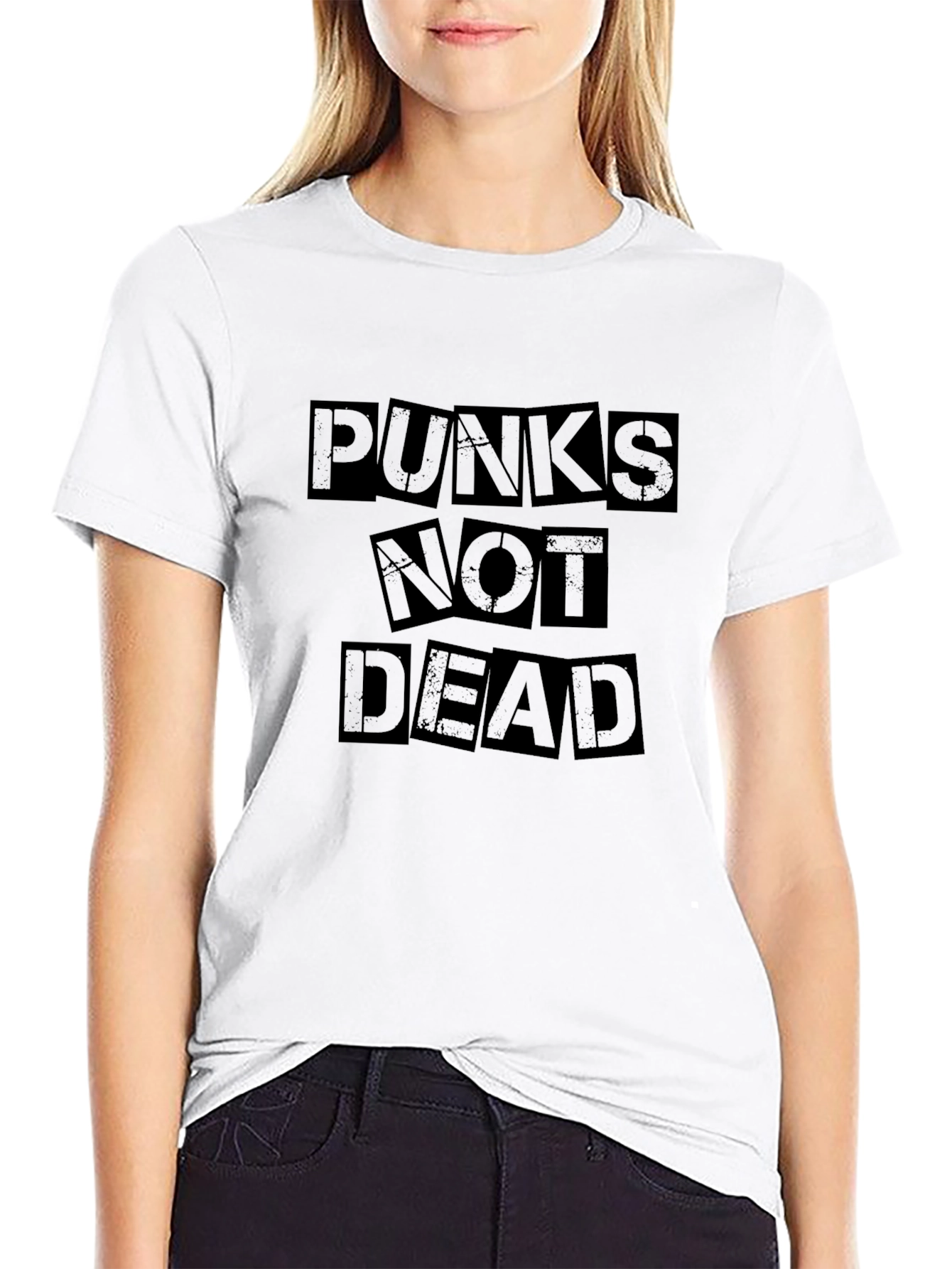 Punks Not Dead Black Graphic Tee