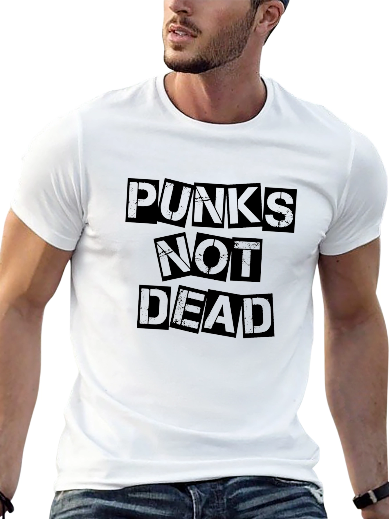 Punks Not Dead Black Graphic Tee