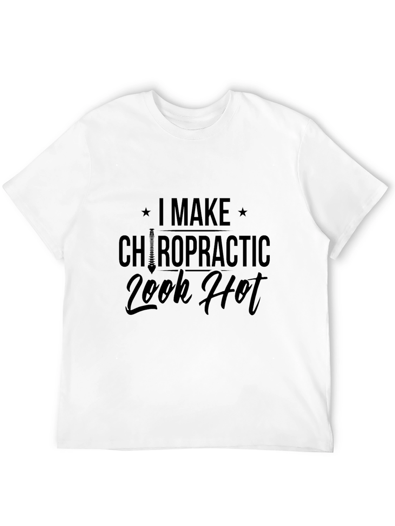 Chiropractic Look Hot Black Graphic Tee