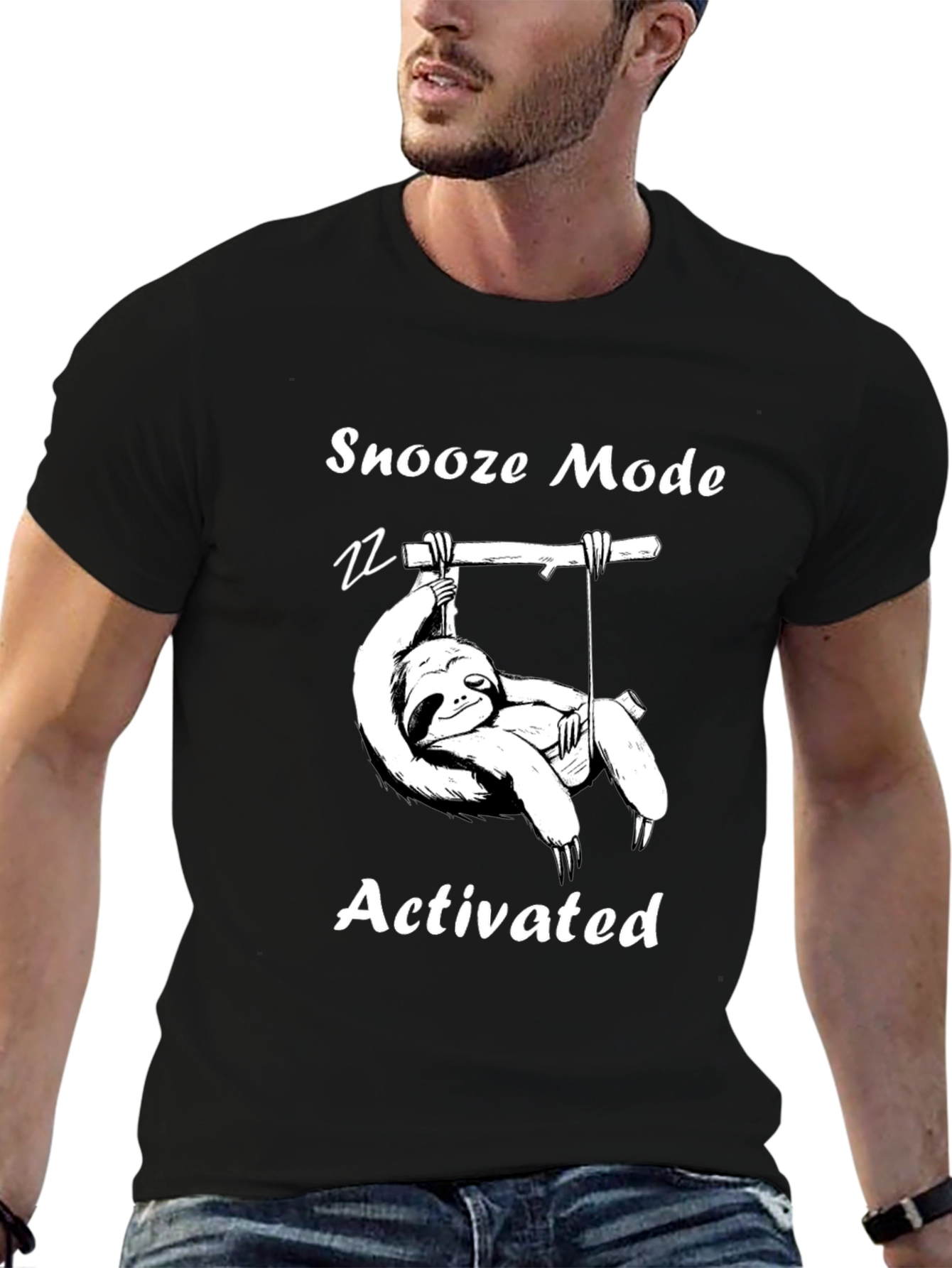 Snooze Mode Activated Sloth Graphic T-Shirt