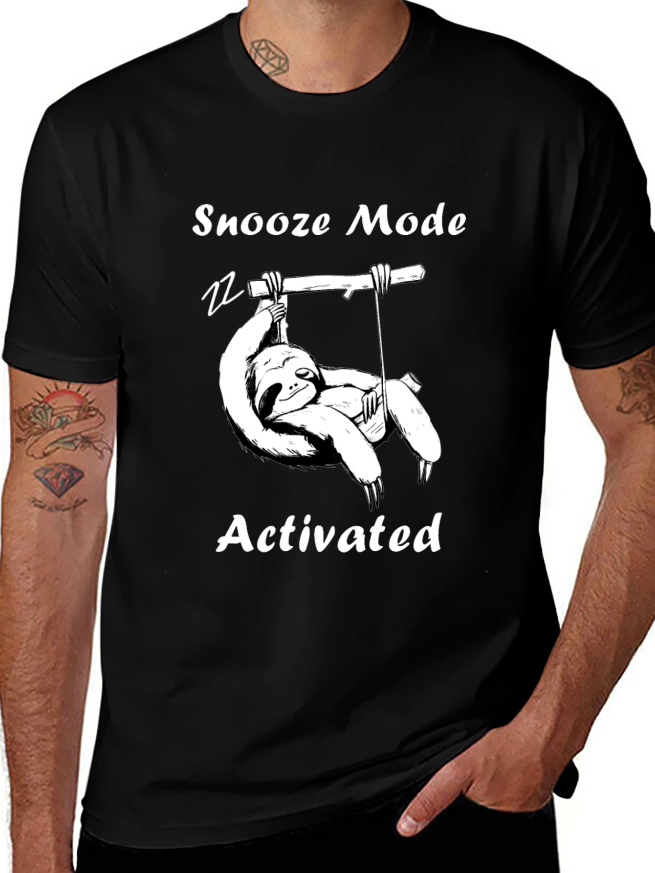 Snooze Mode Activated Sloth Graphic T-Shirt