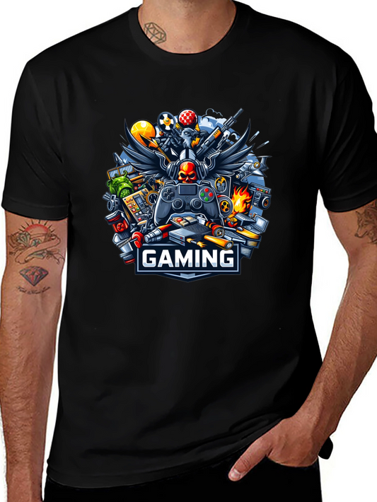 Gaming T-Shirt - Gamer Skull Controller Design