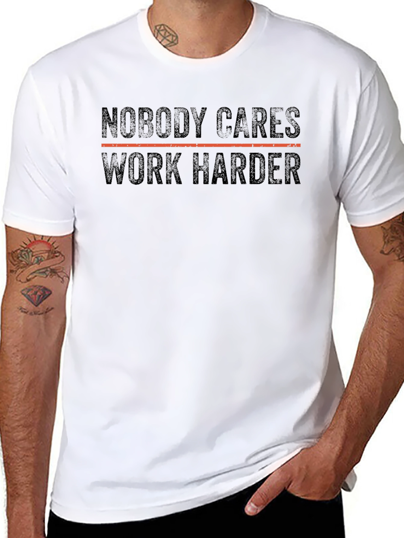Nobody Cares Work Harder Black T-Shirt