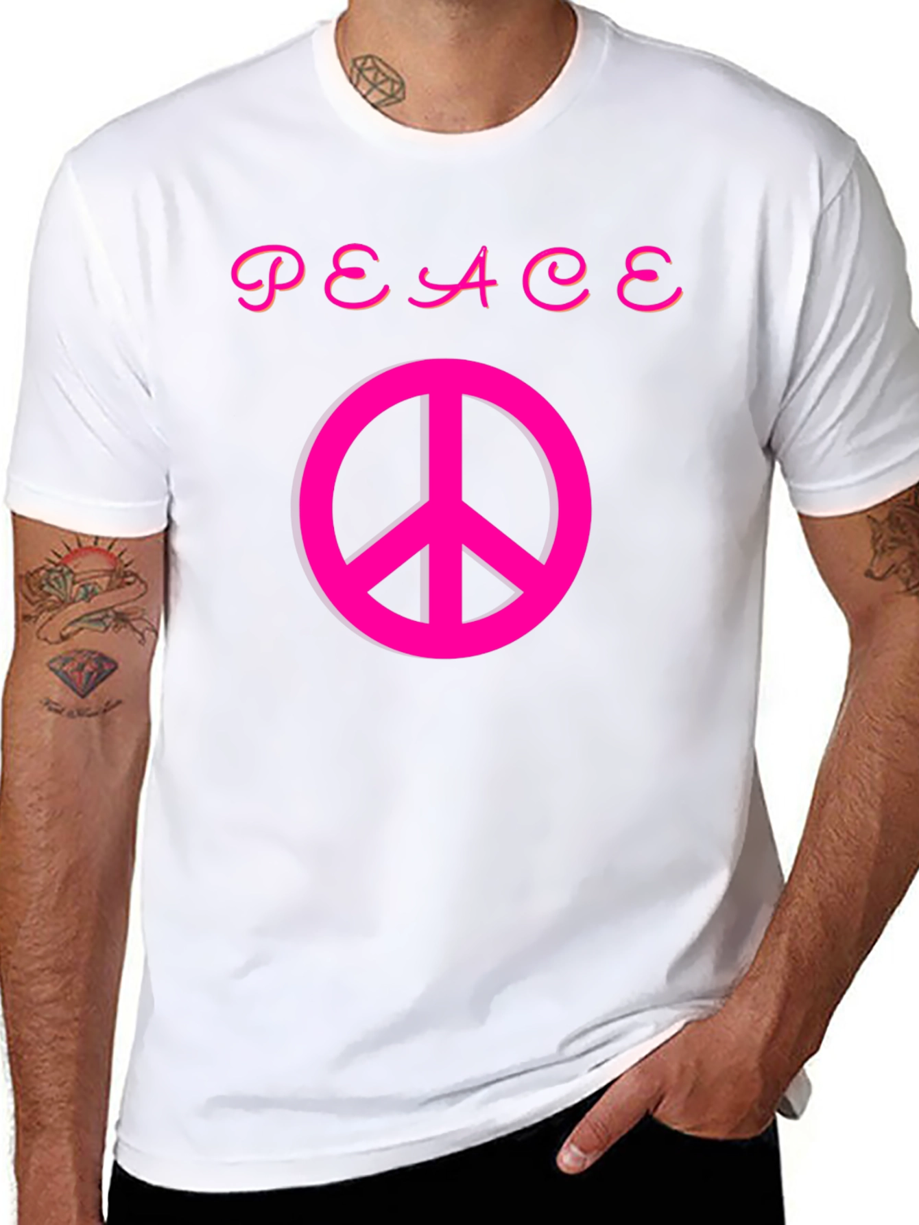 Peace Sign Graphic Tee - Stylish Comfort
