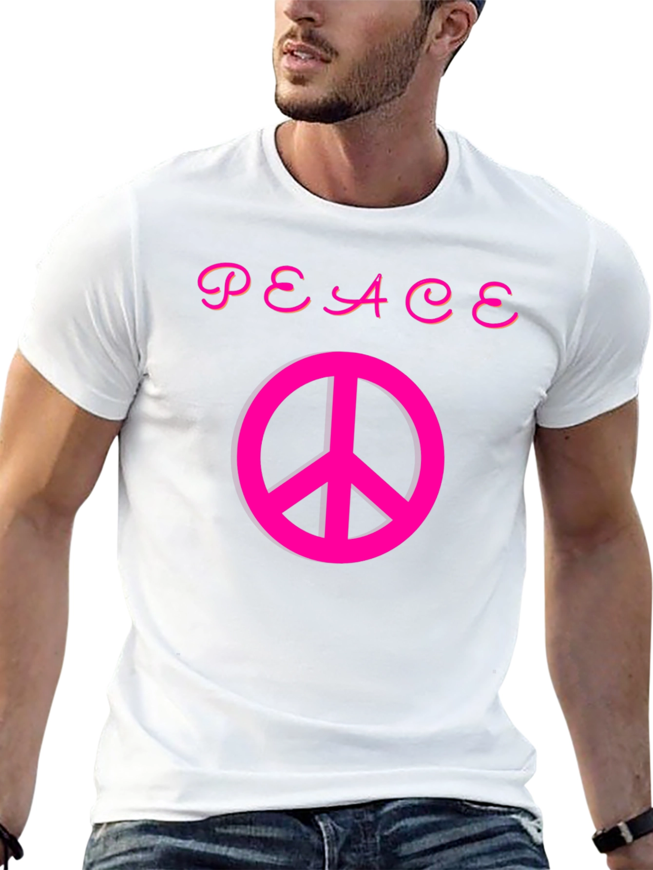 Peace Sign Graphic Tee - Stylish Comfort