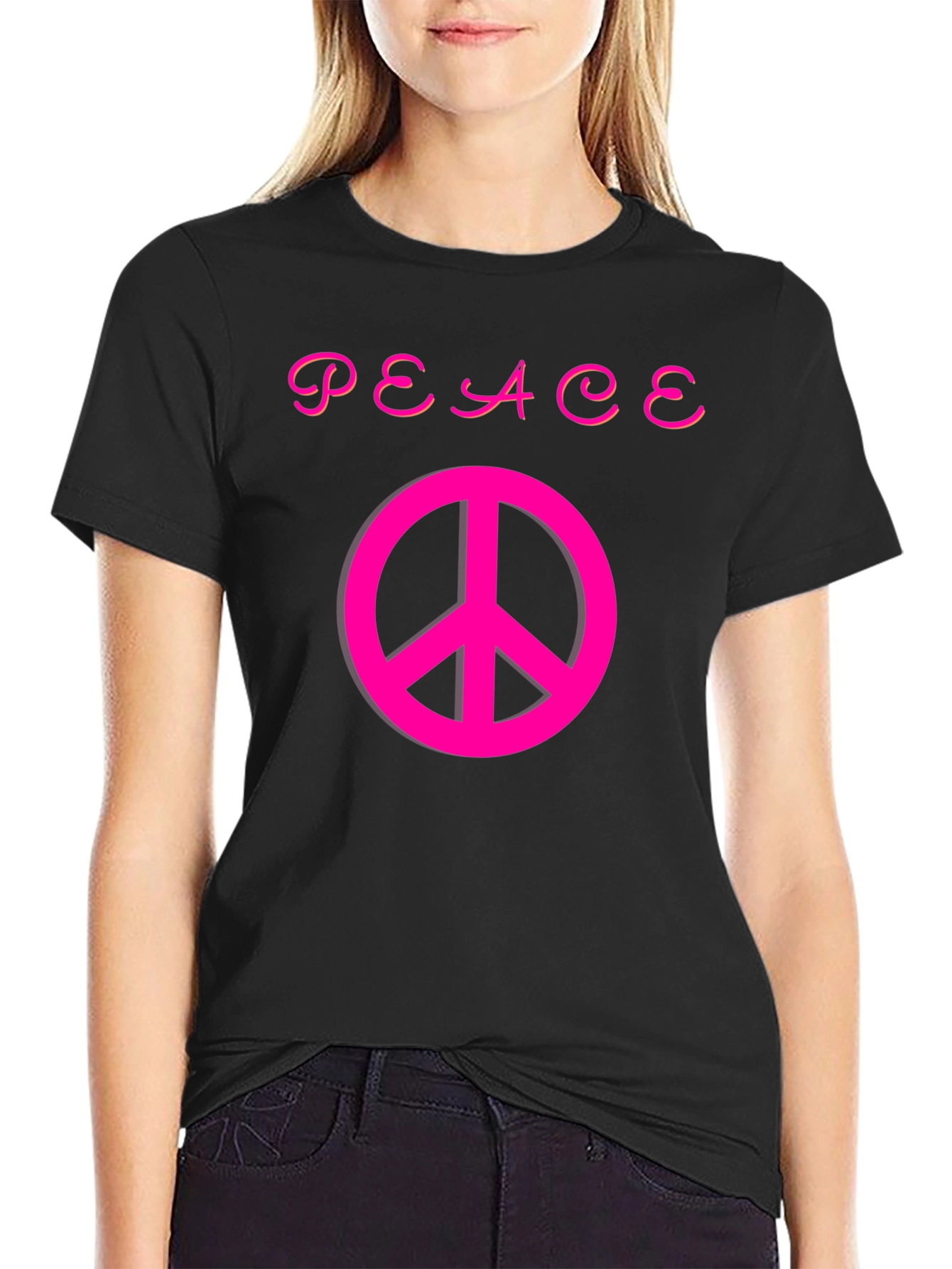 Peace Sign Graphic Tee - Stylish Comfort