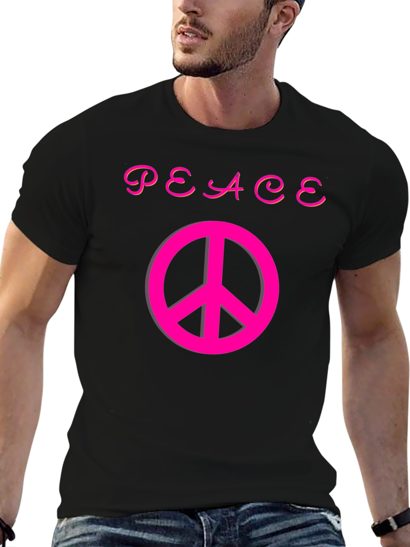 Peace Sign Graphic Tee - Stylish Comfort