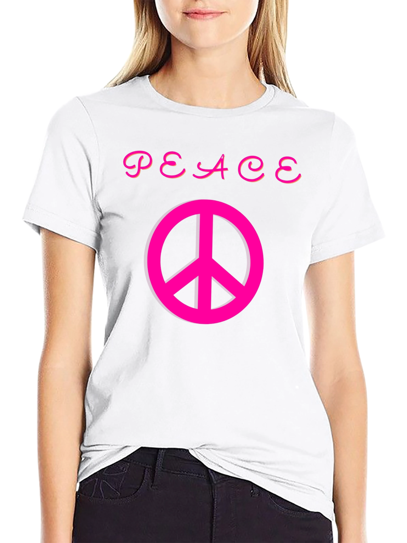 Peace Sign Graphic Tee - Stylish Comfort