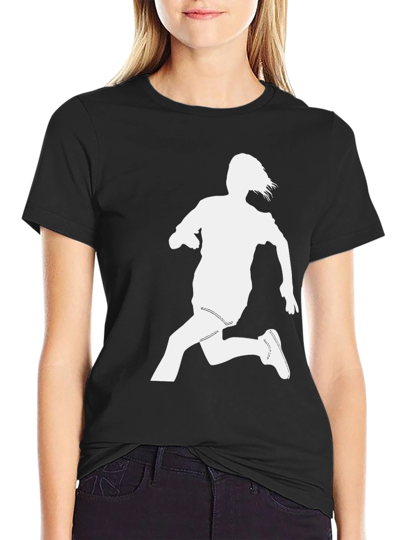 Silhouette Running Tee - Black Cotton Blend