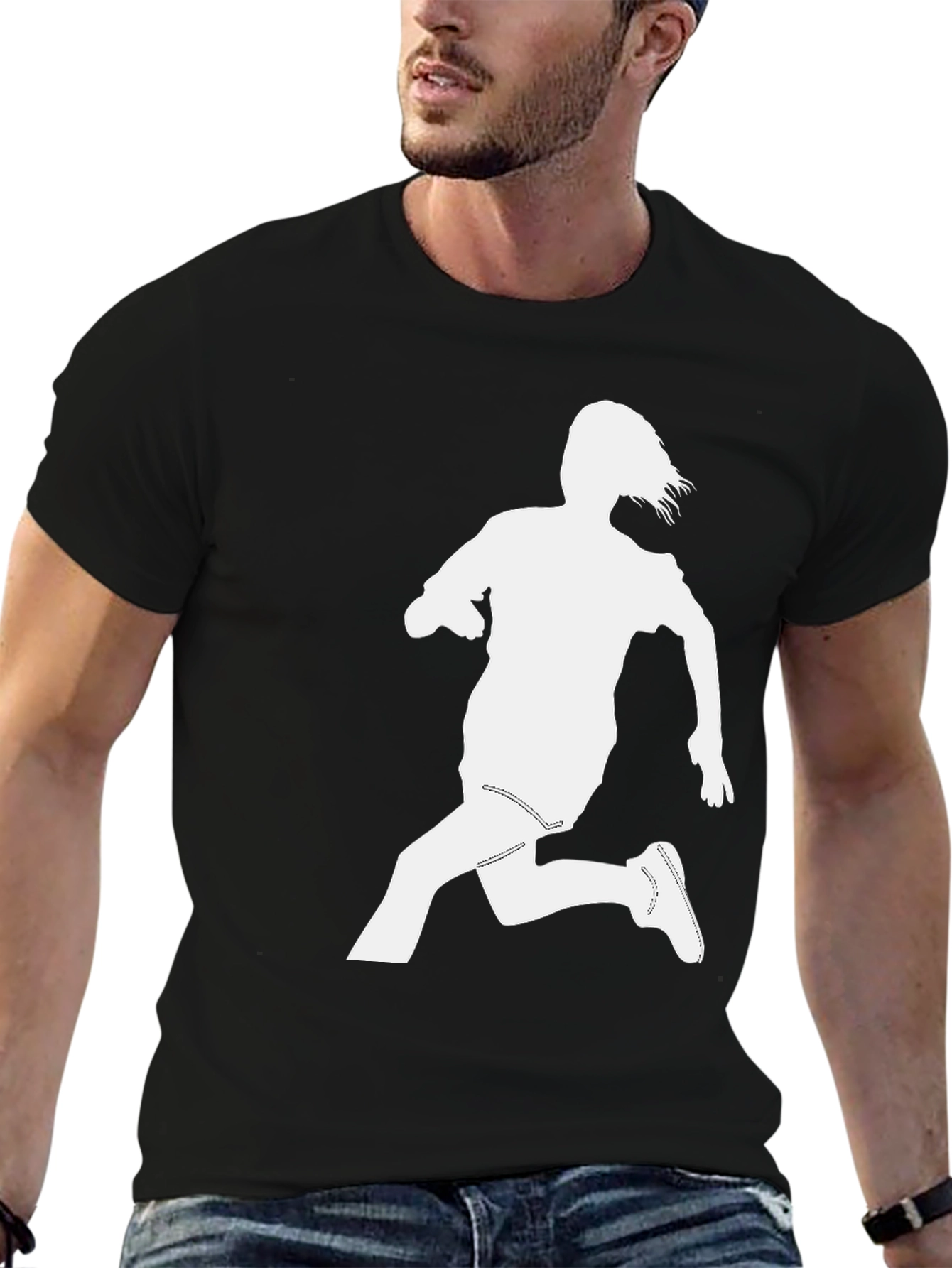 Silhouette Running Tee - Black Cotton Blend