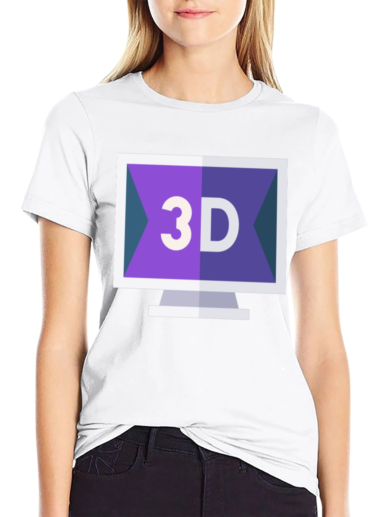3D Computer Screen T-Shirt - Stylish Design