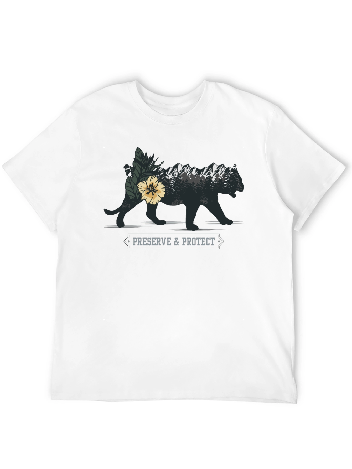 Preserve & Protect Wildlife Graphic Tee - Black