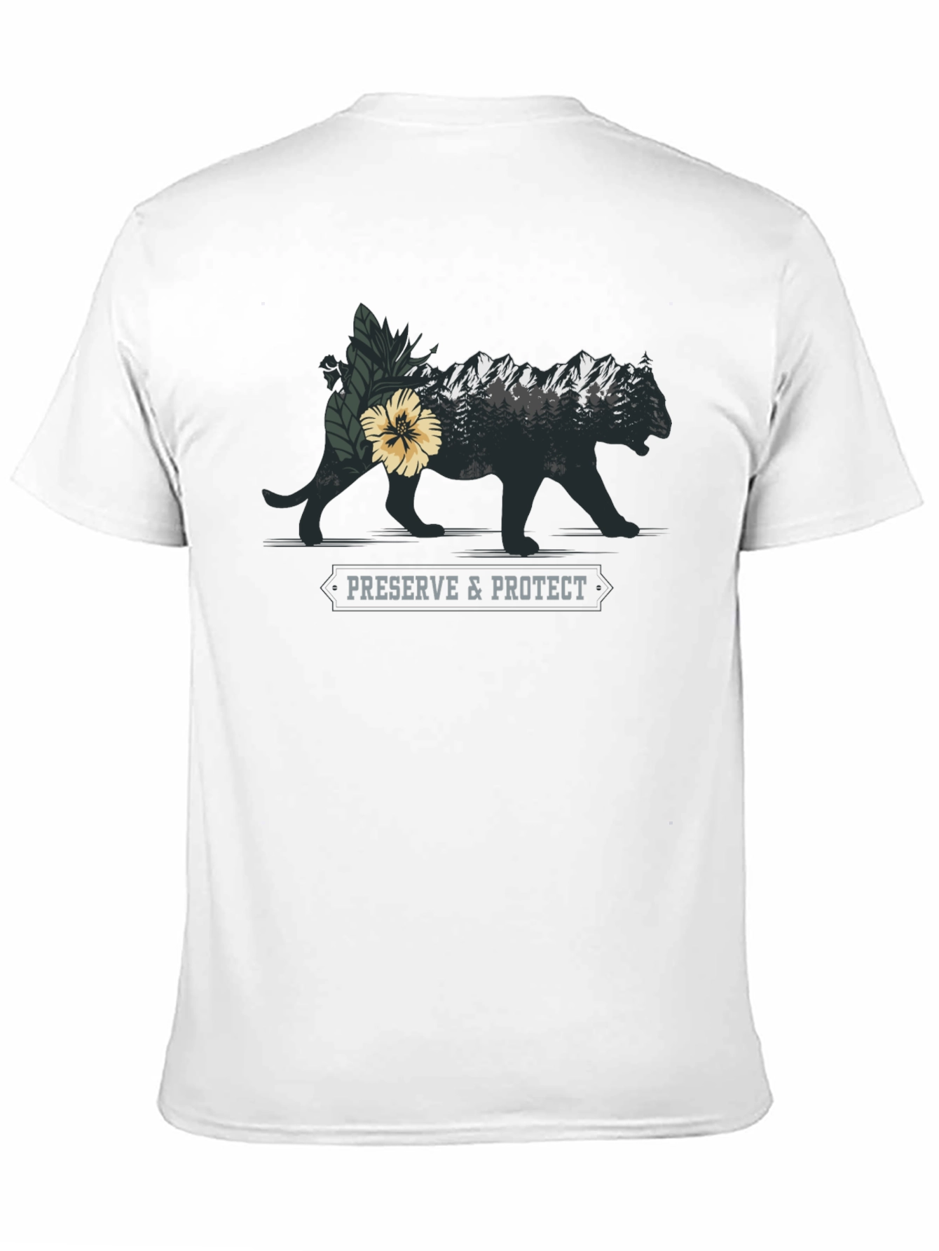Preserve & Protect Wildlife Graphic Tee - Black