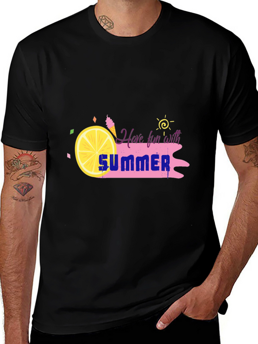 Summer Fun Black T-Shirt