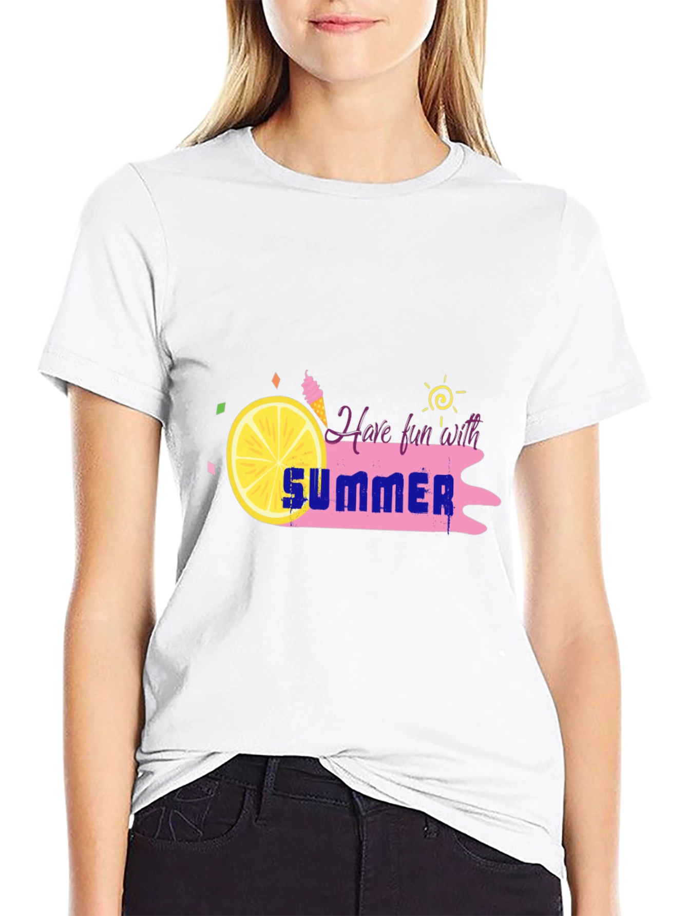 Summer Fun Black T-Shirt
