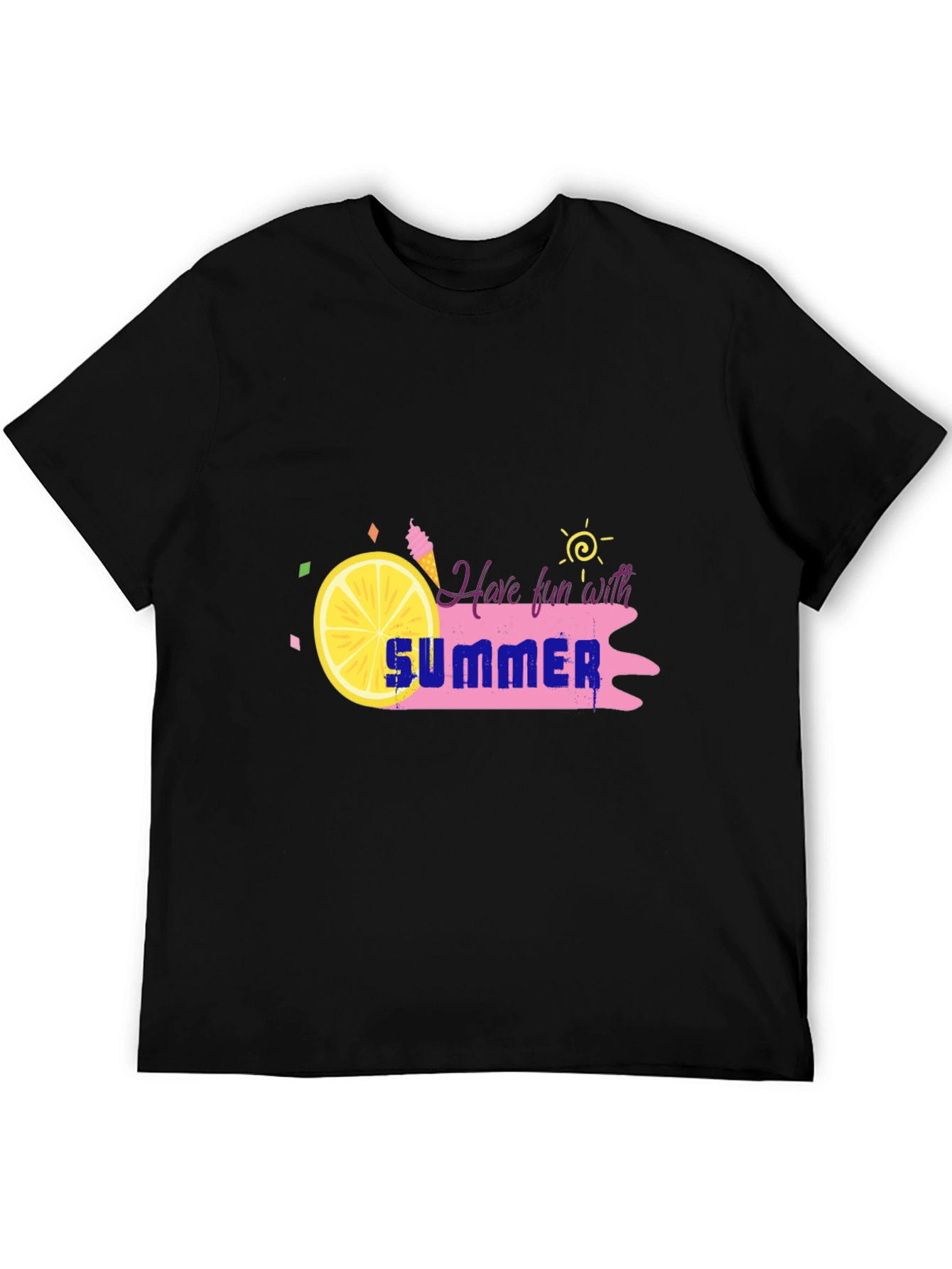 Summer Fun Black T-Shirt
