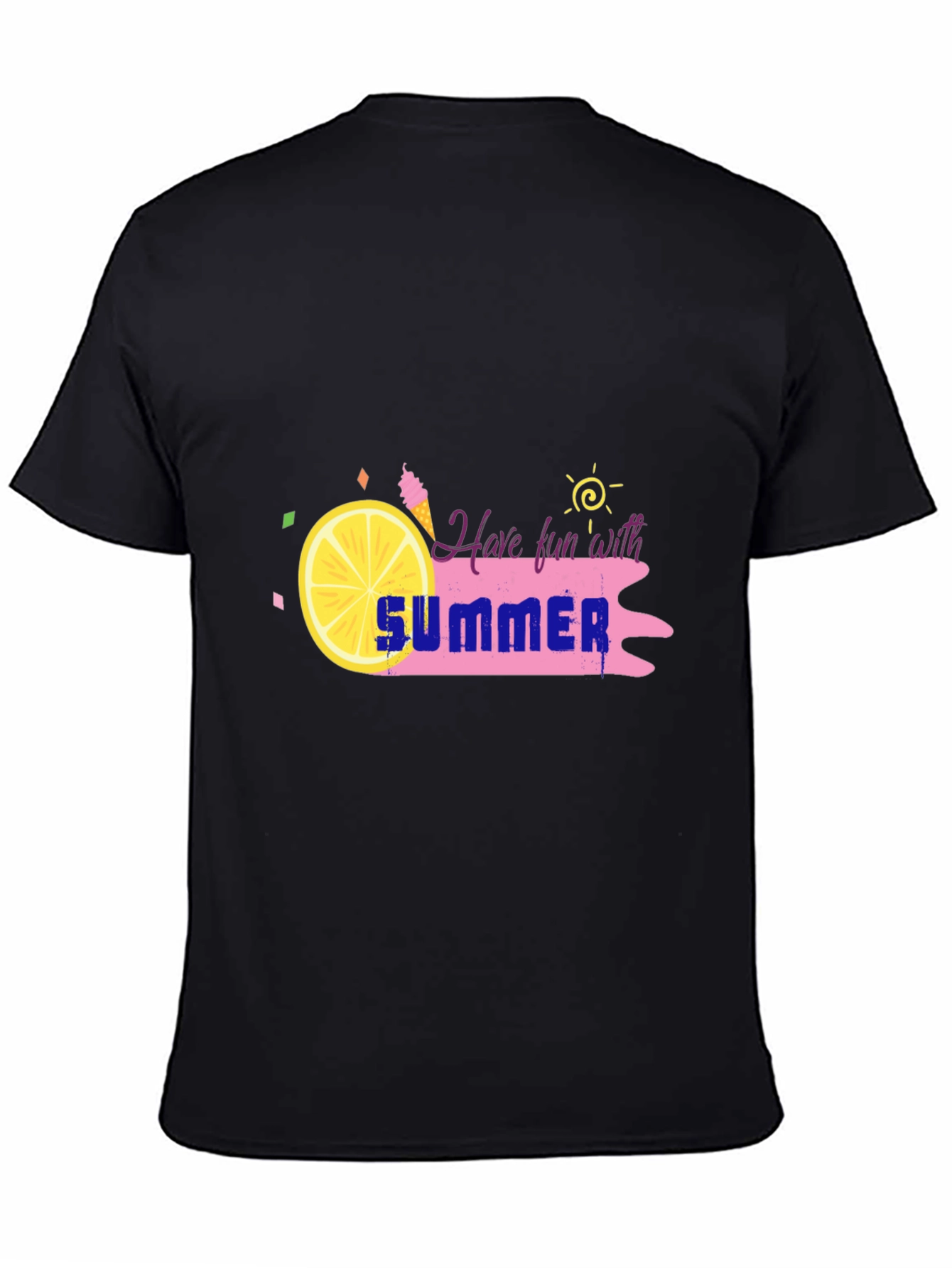 Summer Fun Black T-Shirt