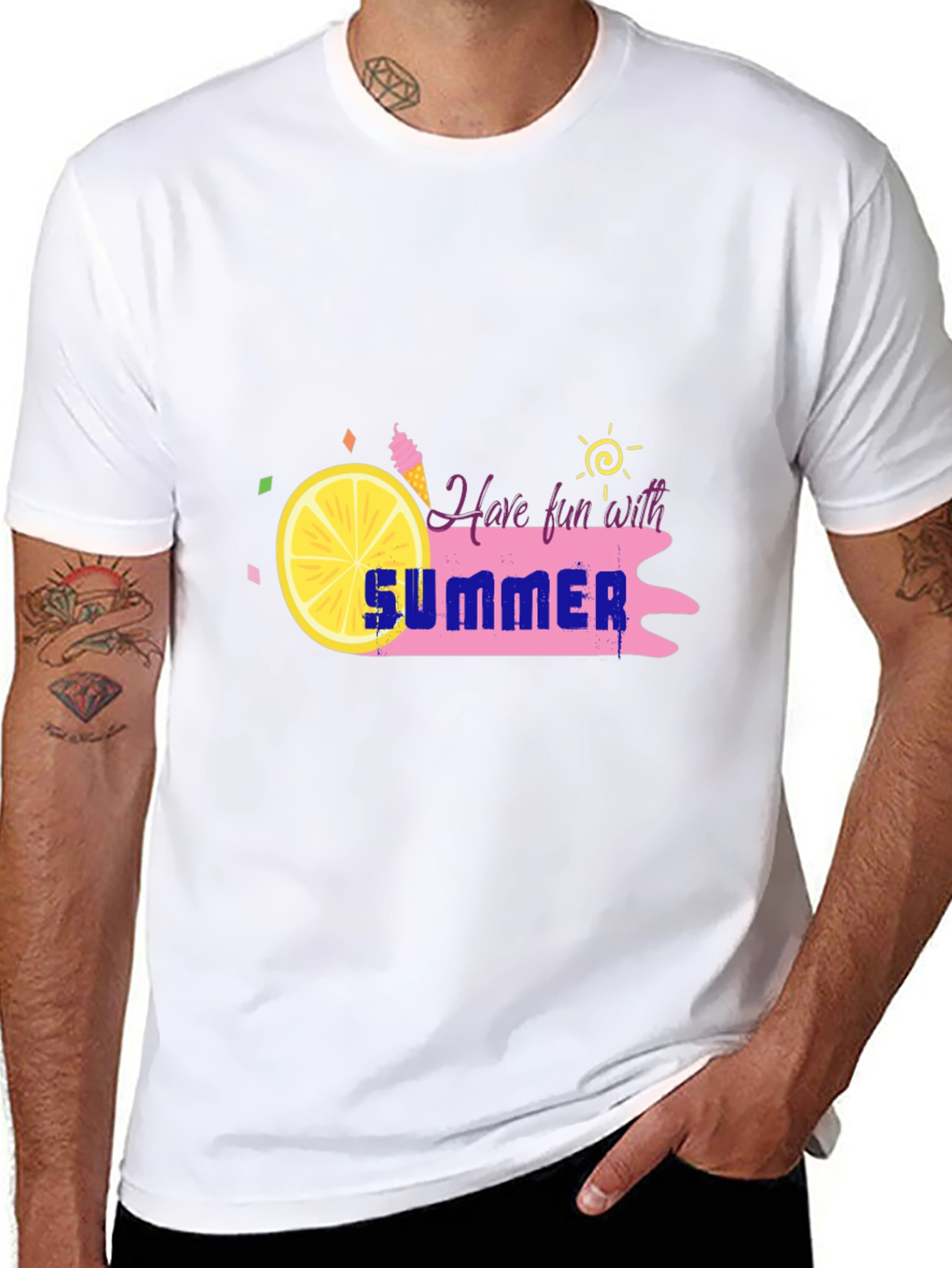 Summer Fun Black T-Shirt
