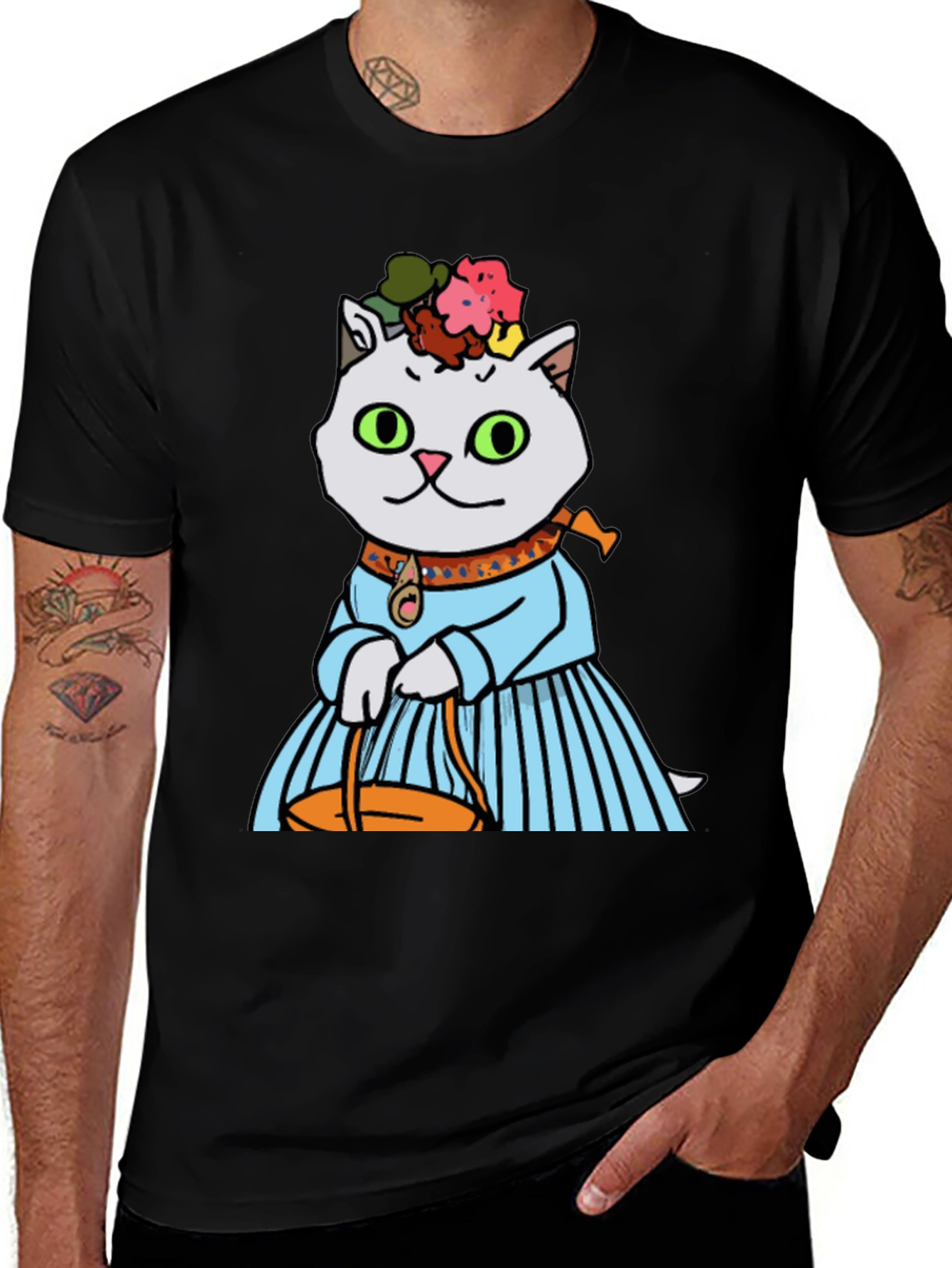 Frida Kahlo Cat T-Shirt - Unique Graphic Tee
